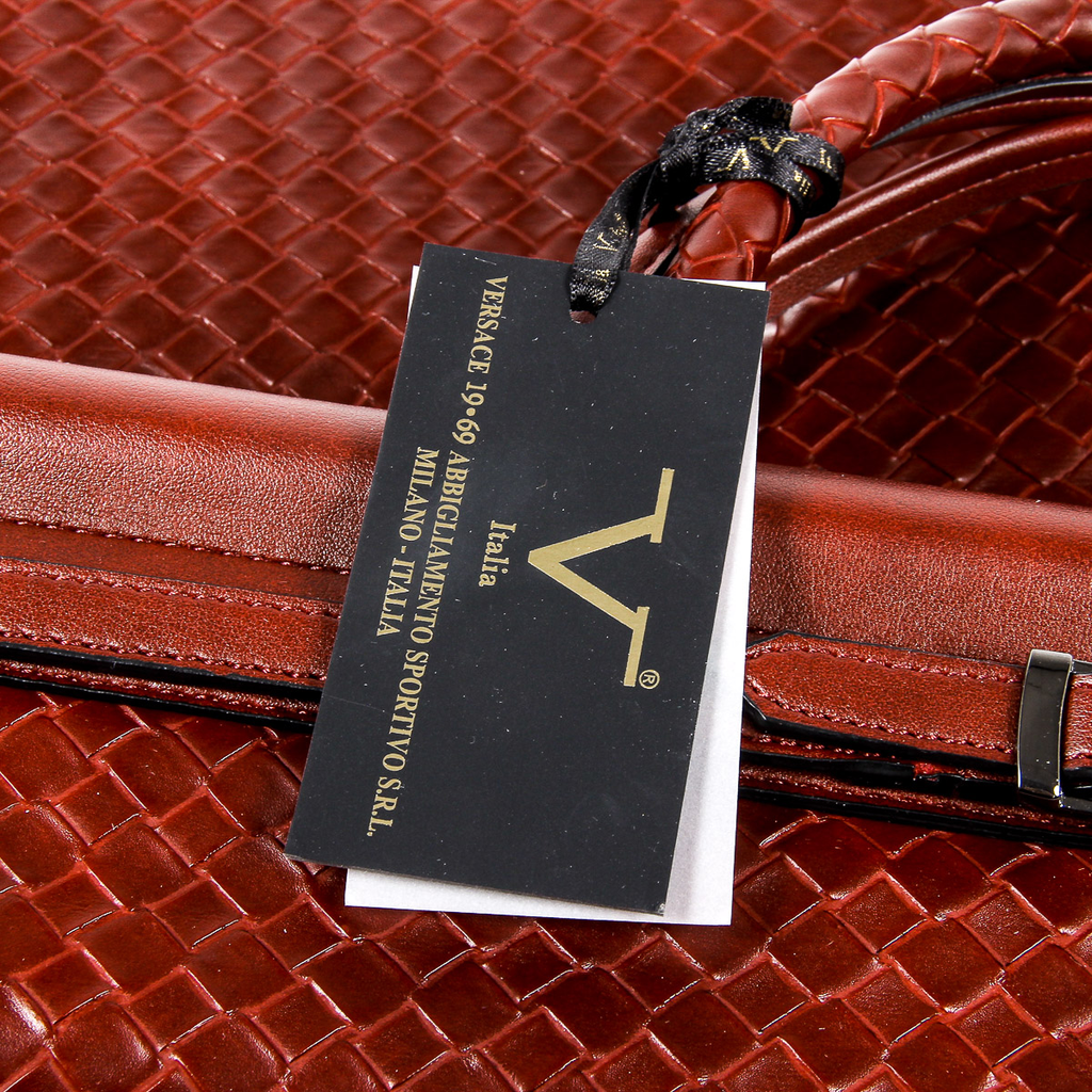 Bolso de mano para hombre V 1969 Italia rojo oscuro GARY