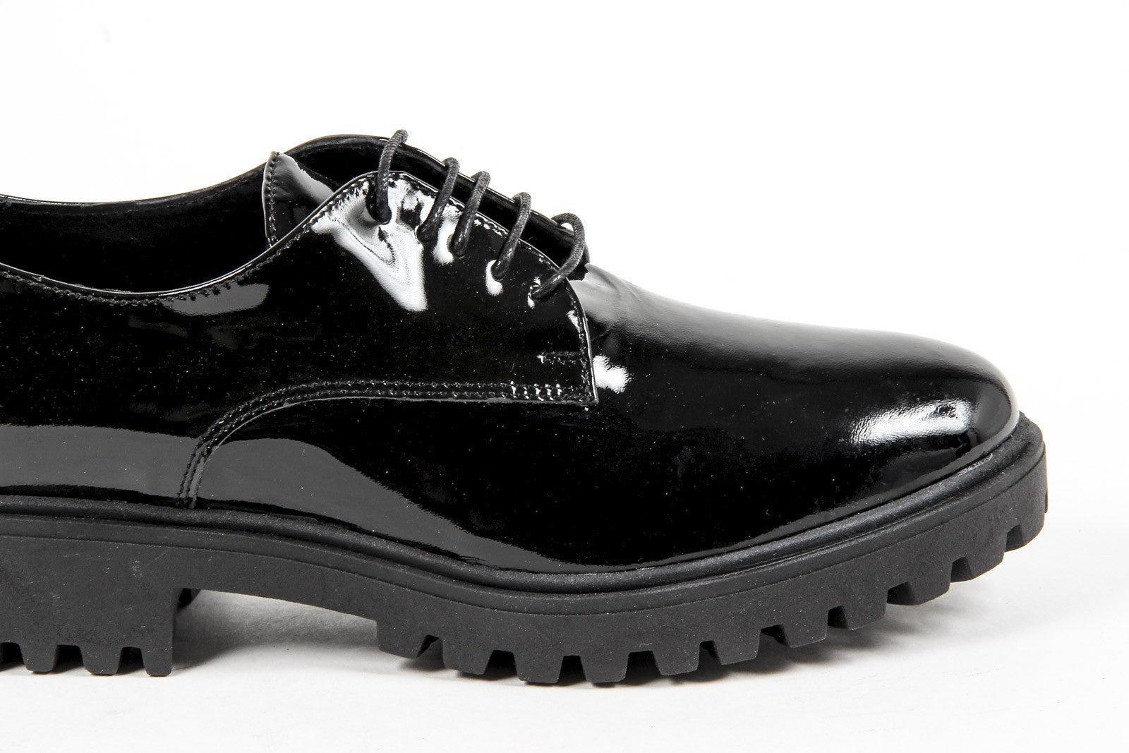 Zapatos con cordones para mujer V 1969 Italia C01 VERNICE NERO