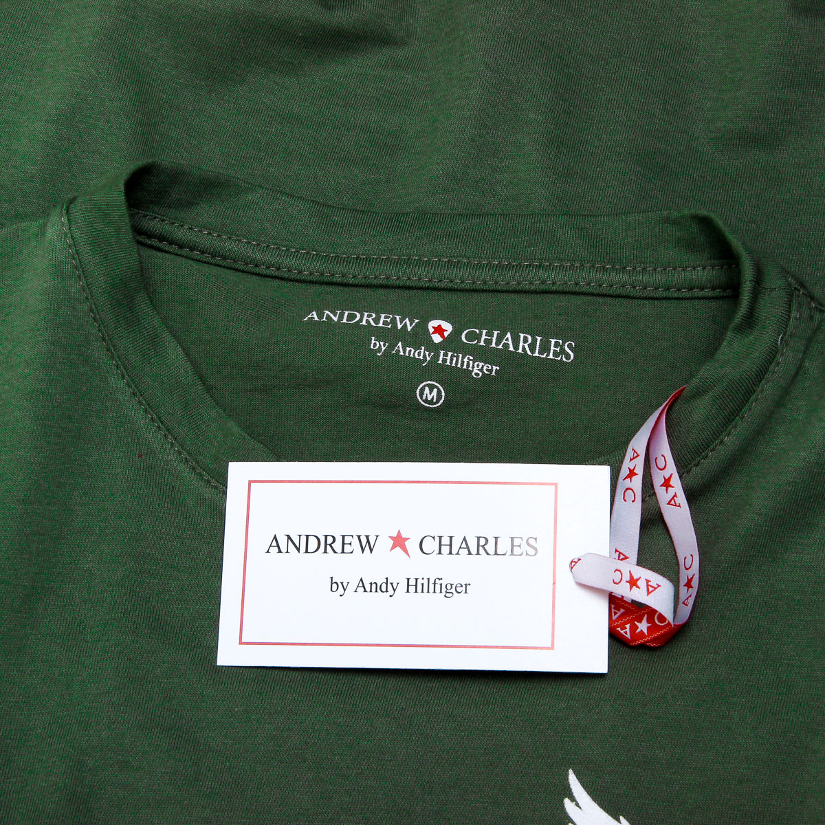 Camiseta Andrew Charles para mujer, manga corta, cuello redondo, verde TARANA