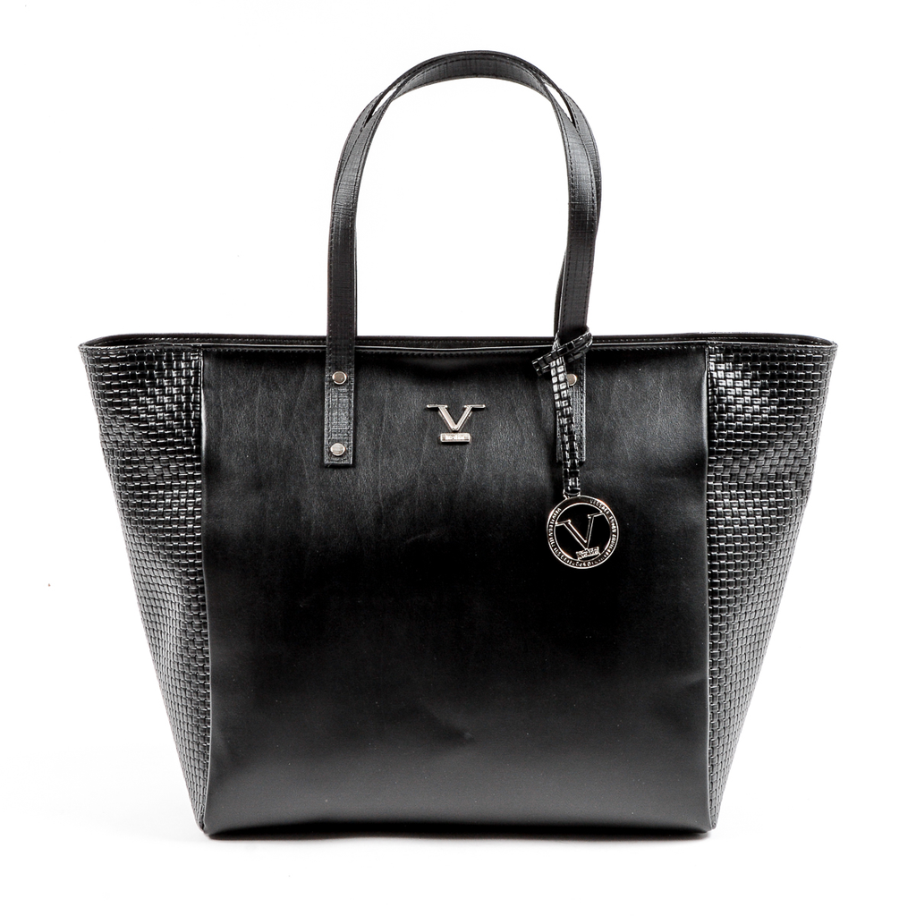 Bolso de mano para mujer V 1969 Italia negro REINA