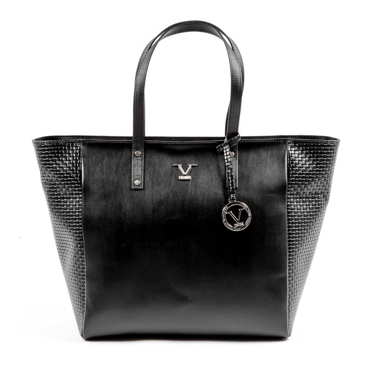 Bolso de mano para mujer V 1969 Italia negro REINA