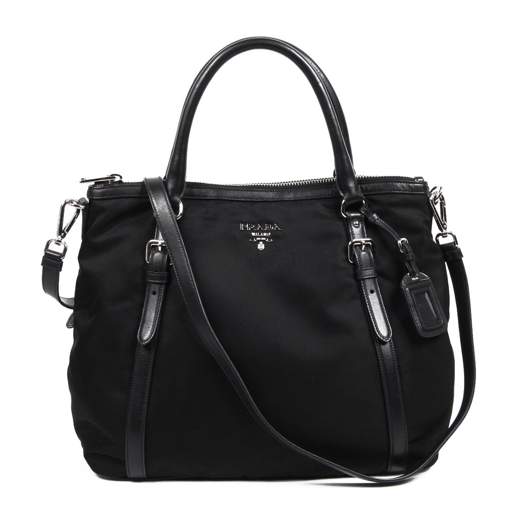 Prada Shopping Tote BR5116 Tessuto Soft Calf Nero