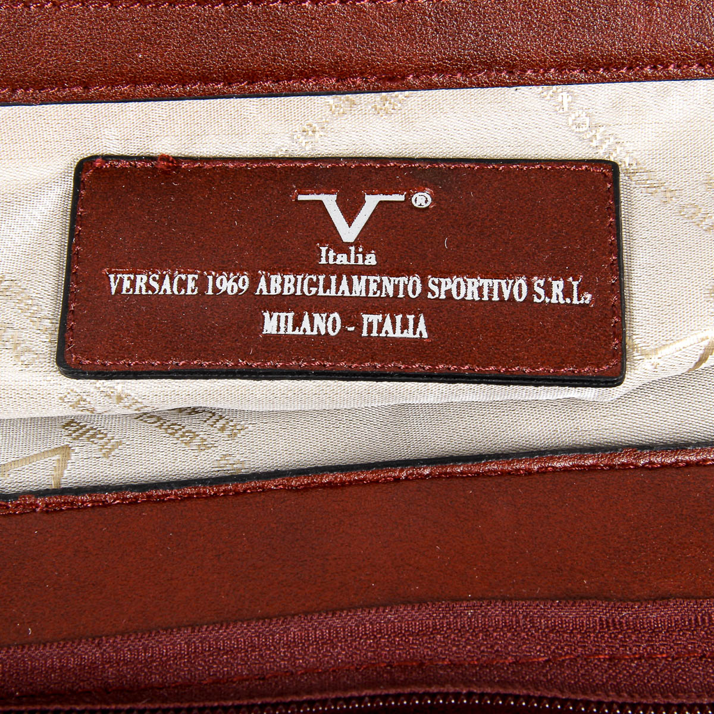 Bolso de mano para hombre V 1969 Italia rojo oscuro GARY