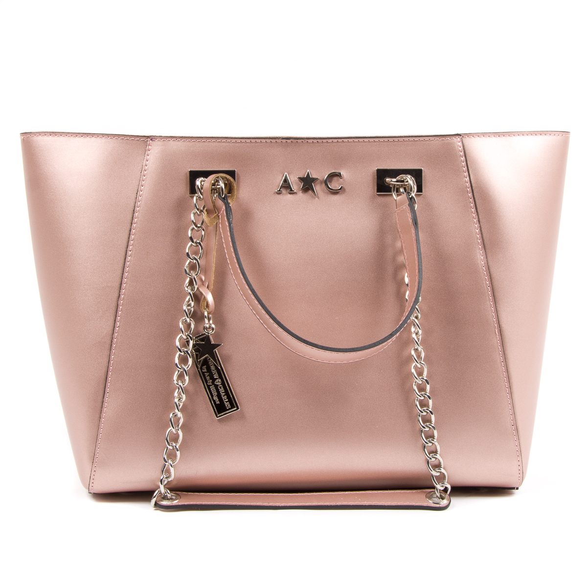 Andrew Charles Womens Handbag Pink KEY