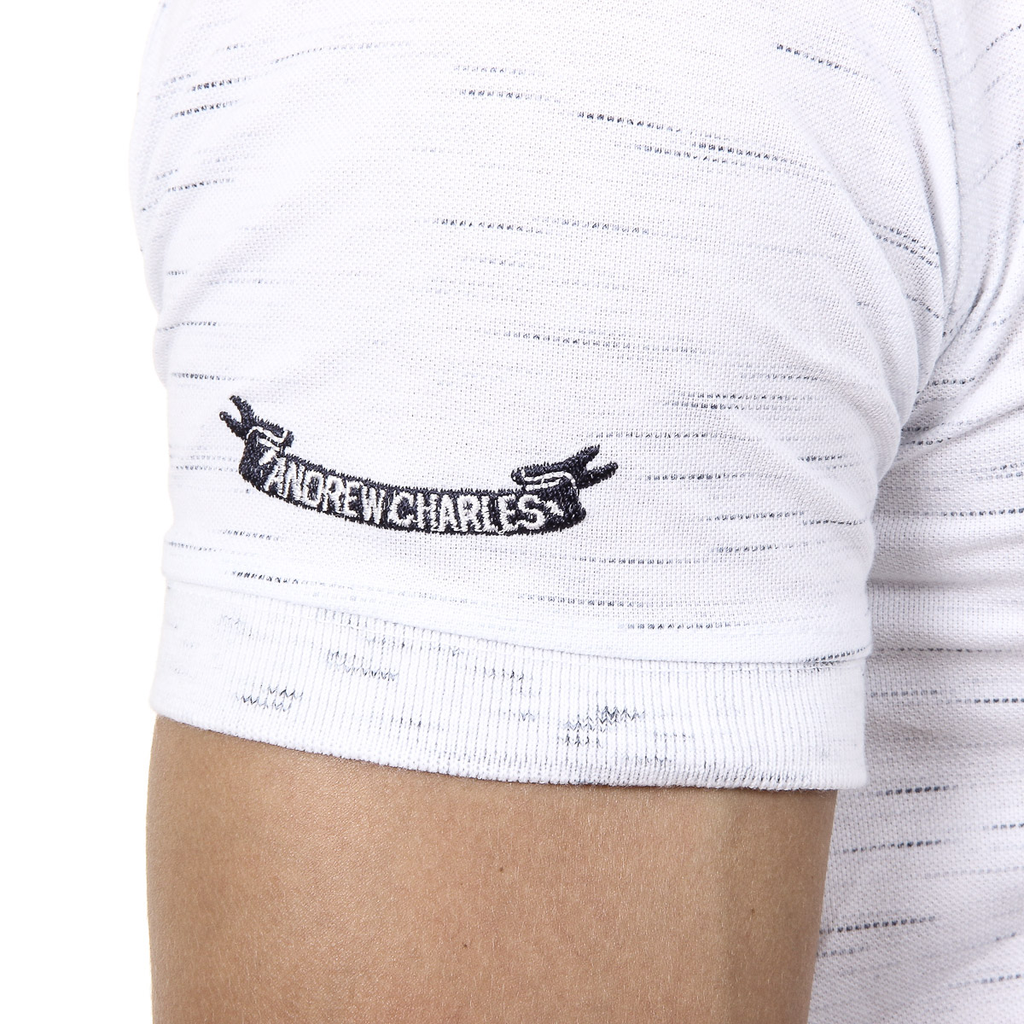 Andrew Charles Mens Polo Short Sleeves White THOMAS