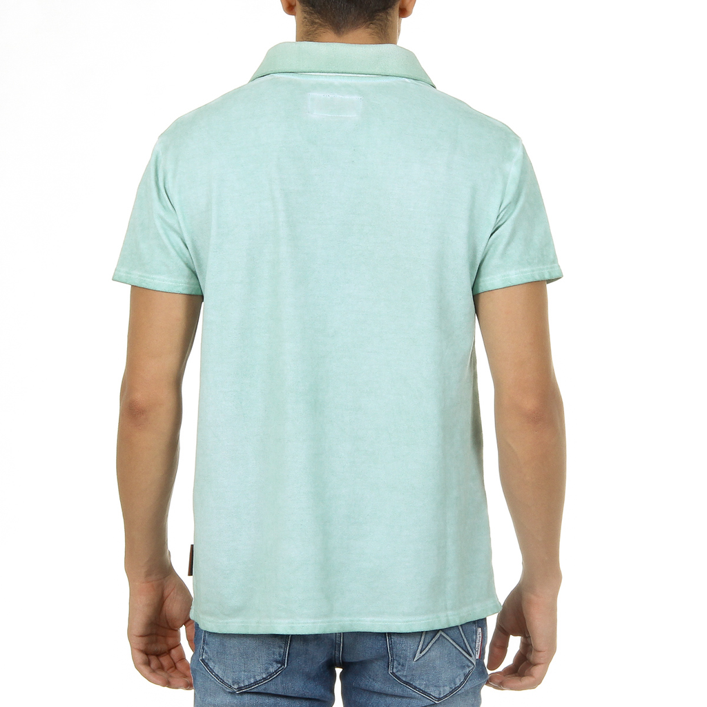 Polo Andrew Charles para hombre de manga corta verde SIMBA