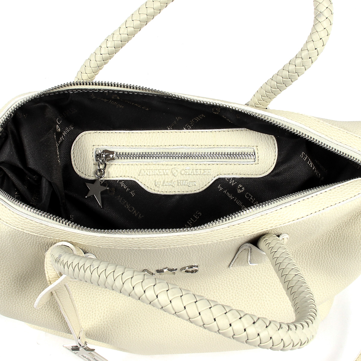 Bolso de mano para mujer Andrew Charles Beige DARSEY