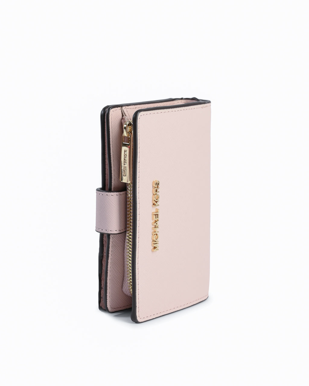Cartera mediana plegable con diseño de grano cruzado de Michael Kors 35F7GTVF2L PWD BLSH