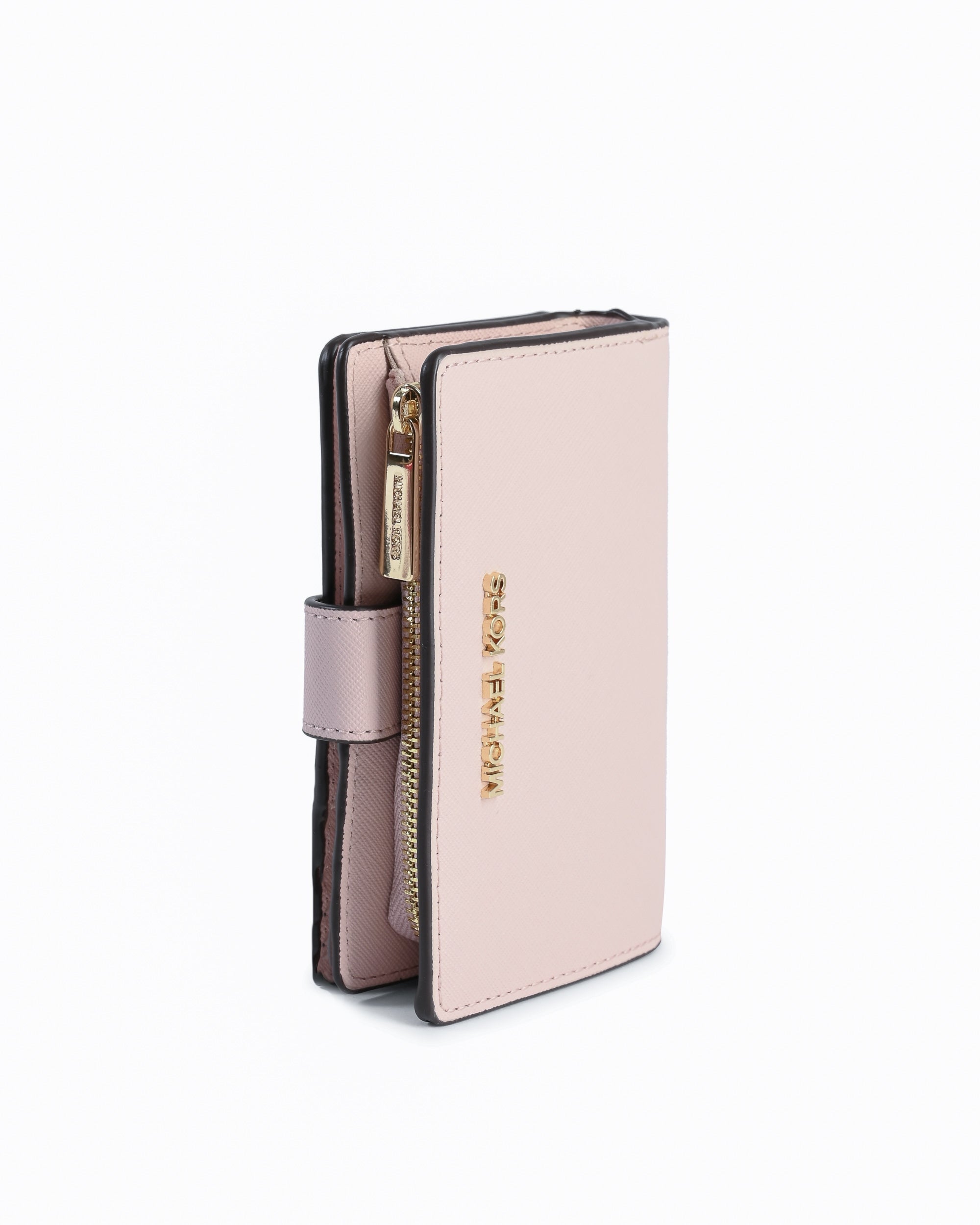 Cartera mediana plegable con diseño de grano cruzado de Michael Kors 35F7GTVF2L PWD BLSH