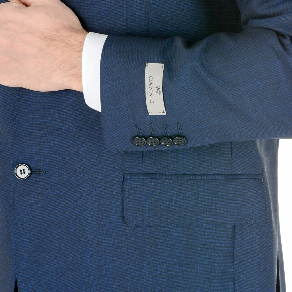 Traje Canali para hombre de manga larga azul