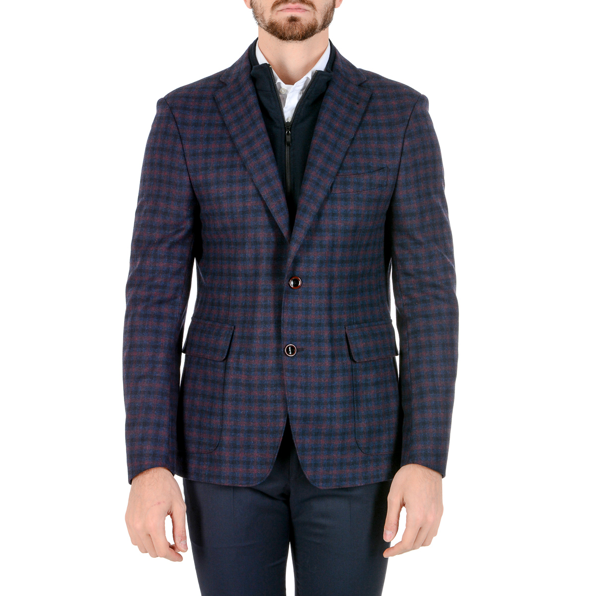 Chaqueta Giancarlo Sarto para hombre, manga larga, azul oscuro