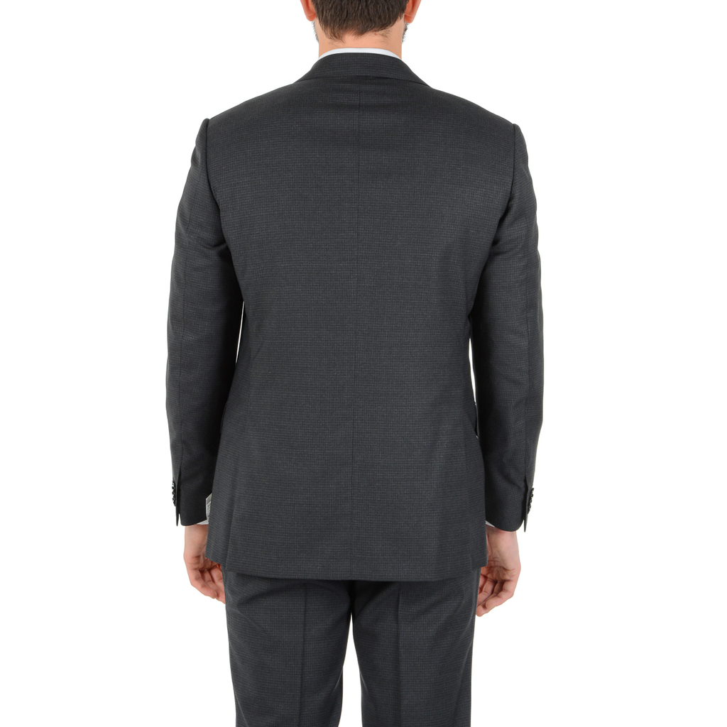 Corneliani Mens Suit Long Sleeves Dark Grey Super 130's