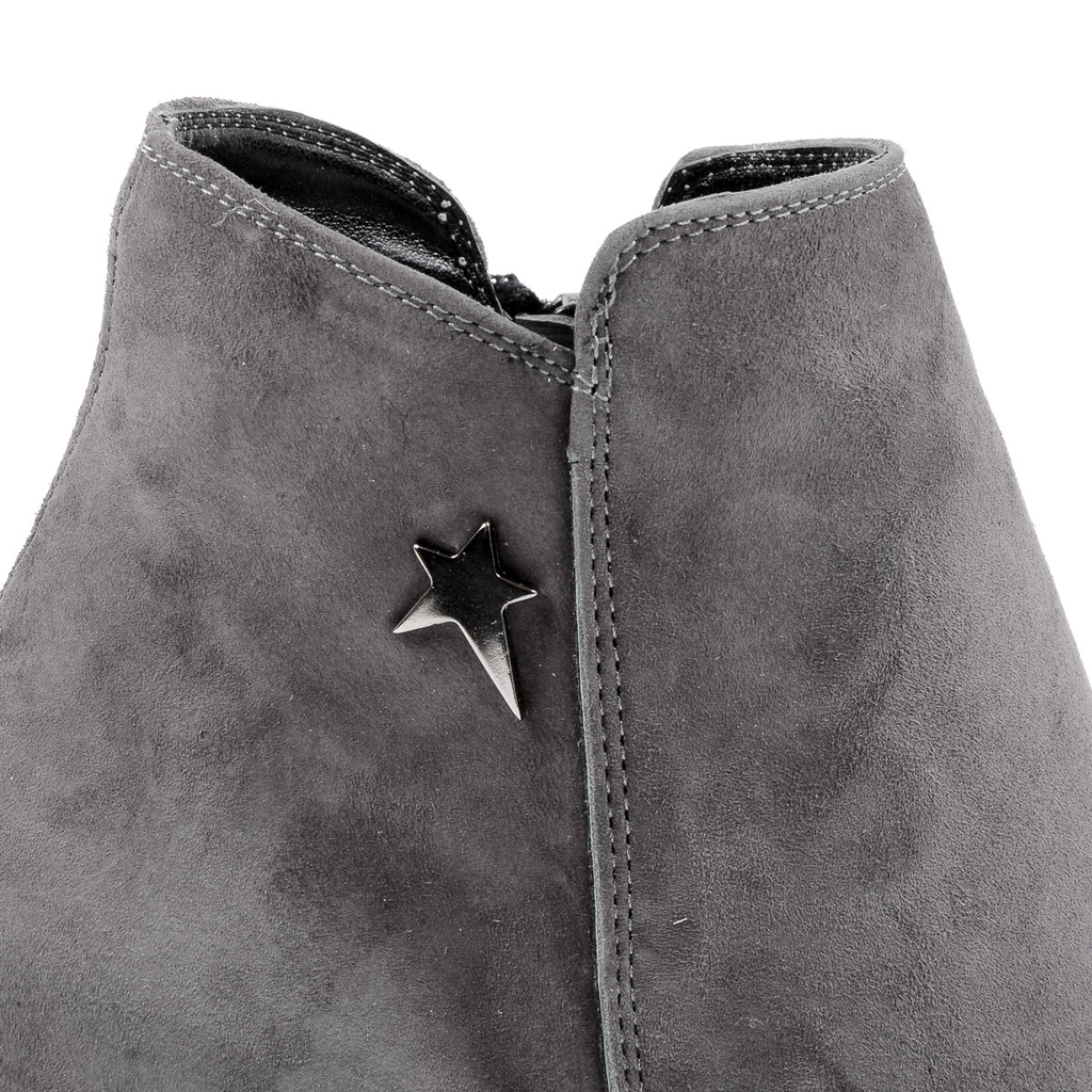 Andrew Charles Womens Heeled Ankle Boot Grey SHERYL