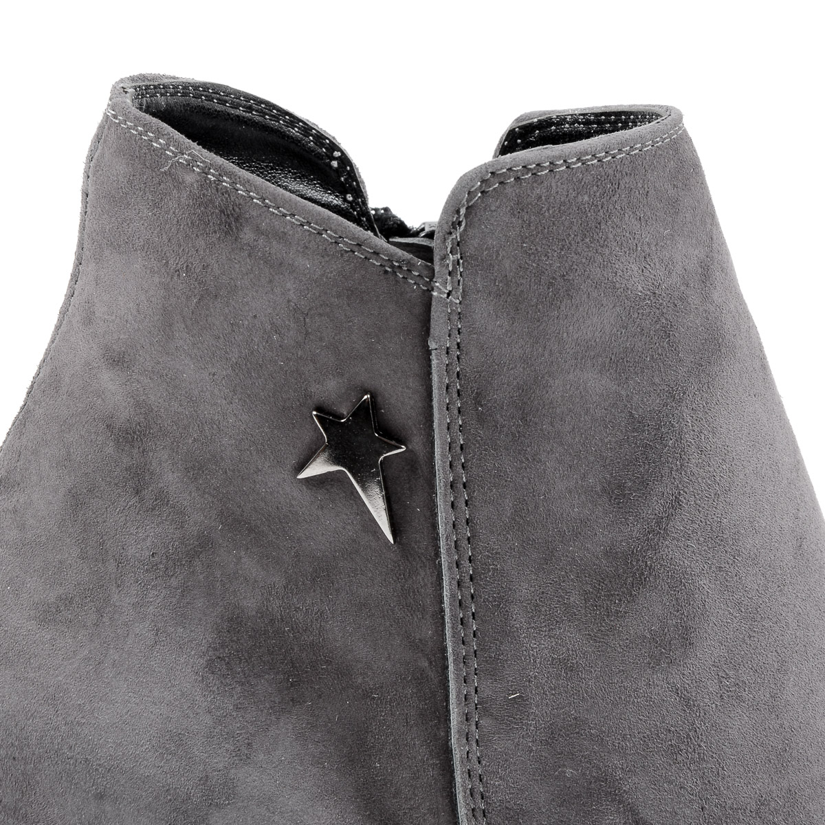 Andrew Charles Womens Heeled Ankle Boot Grey SHERYL