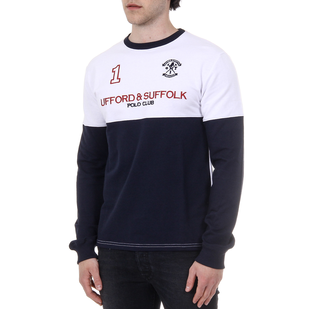 Suéter de hombre Ufford & Suffolk Polo Club de manga larga y cuello redondo