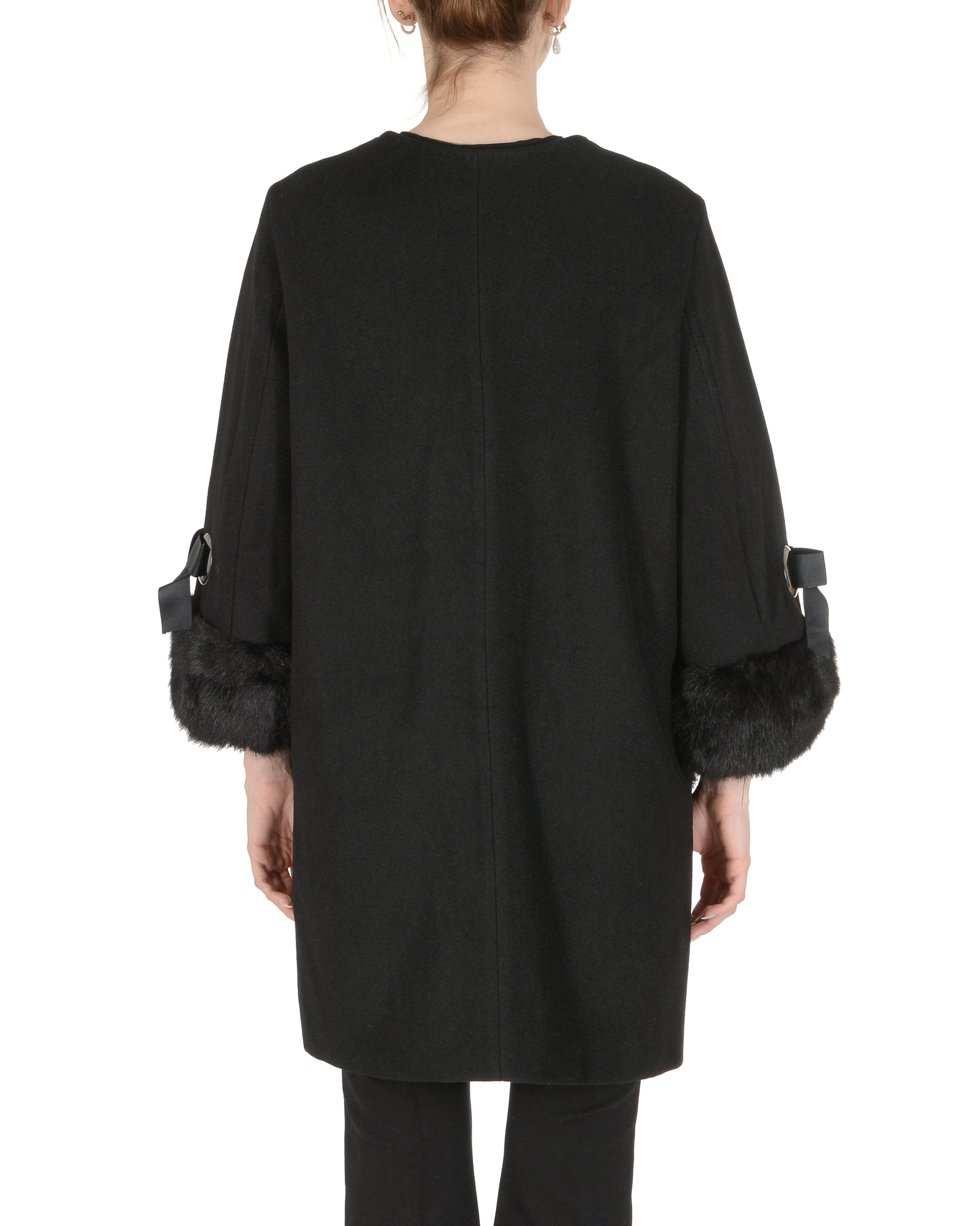 19V69 Italia Abrigo de mujer Negro RIN BLACK