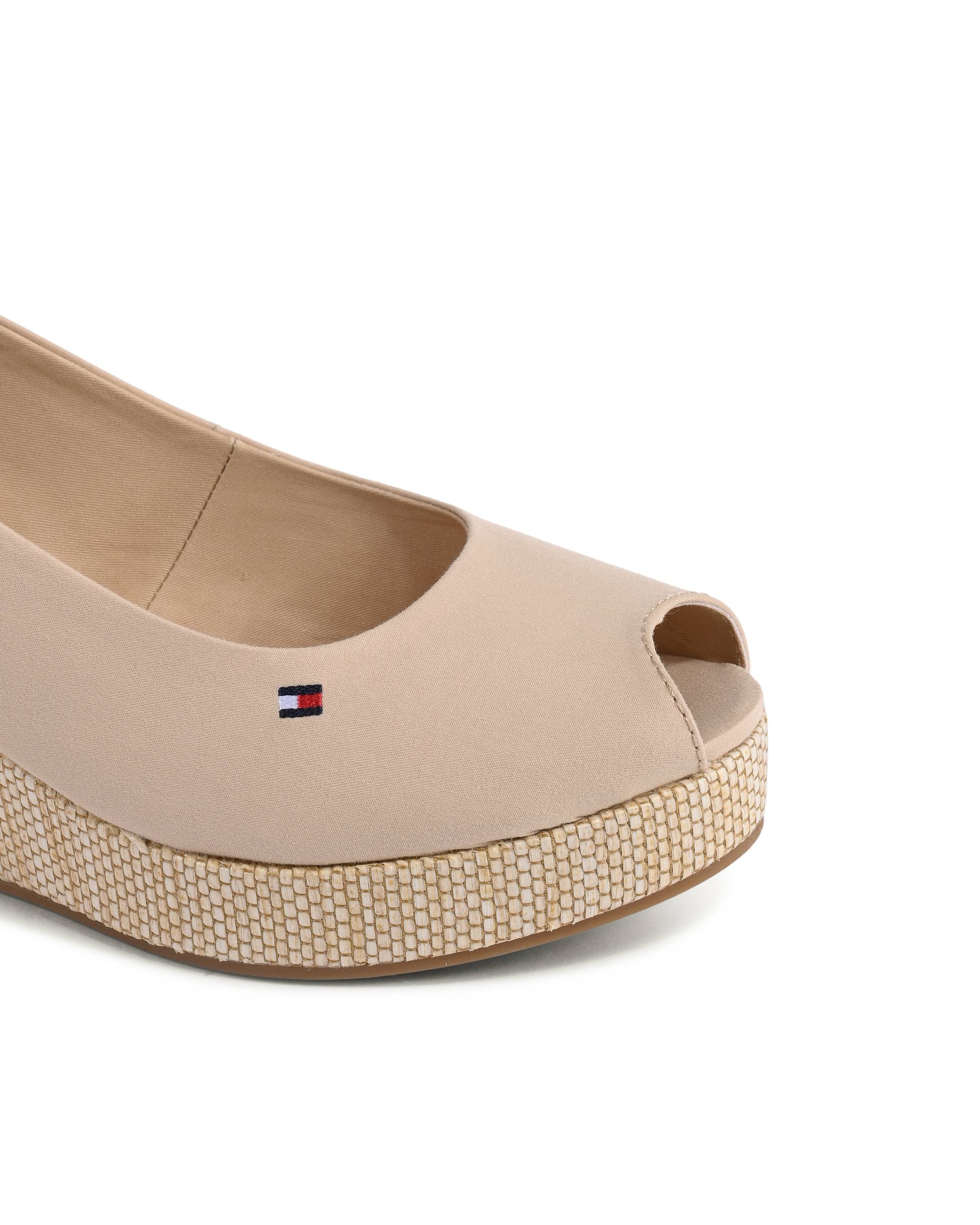 Tommy Hilfiger - Sandalias de cuña para mujer, color beige, FW0FW04788ACR