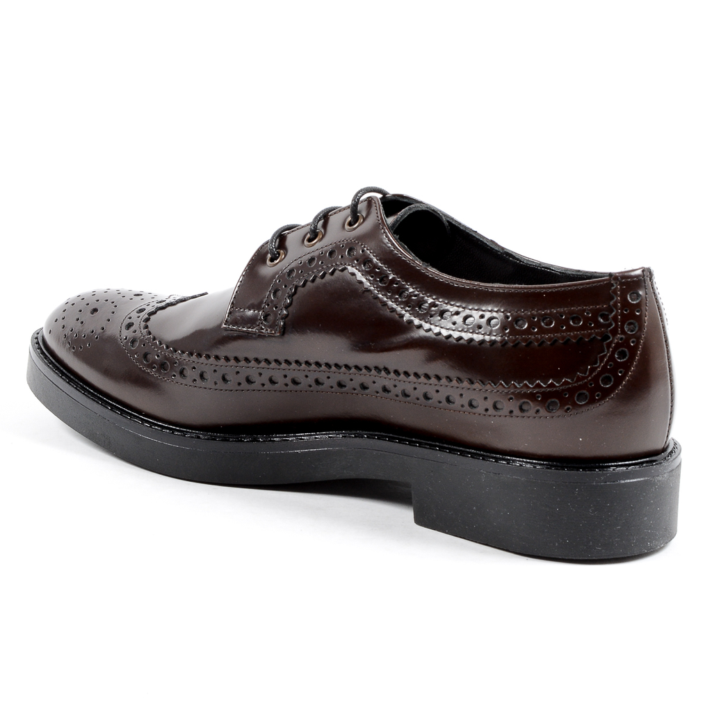 V 1969 Italia Zapato Brogue para Mujer Burdeos TRENTO