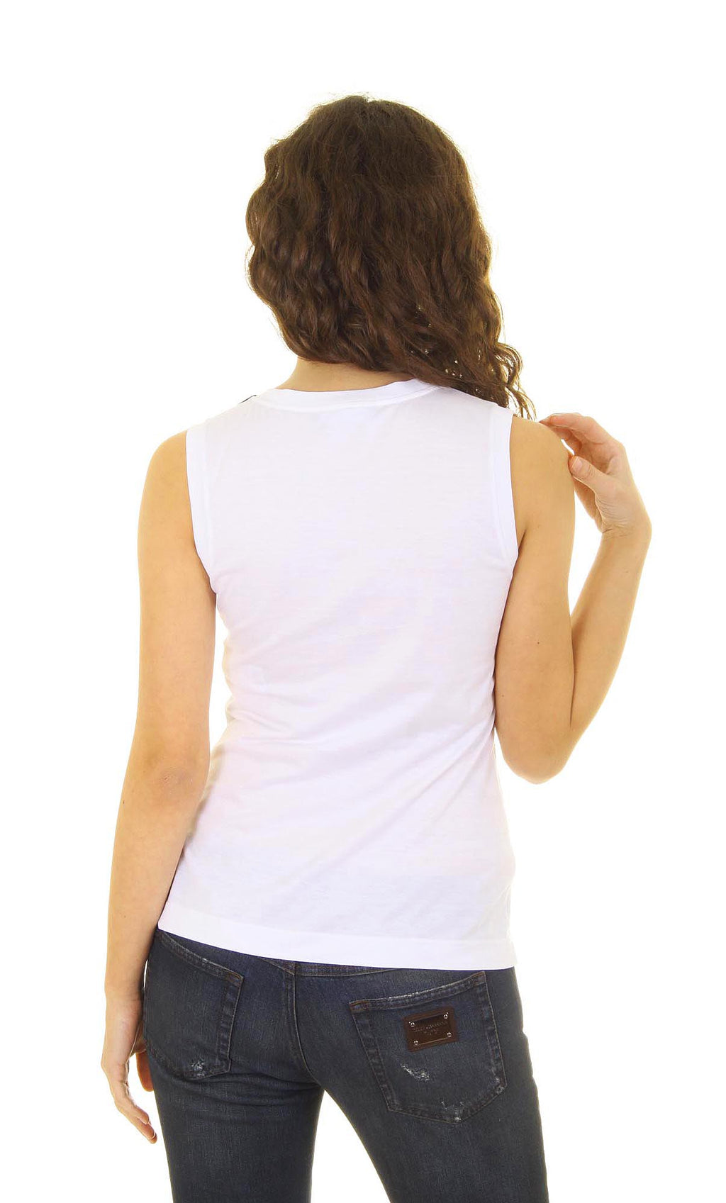 Camiseta sin mangas Dolce & Gabbana para mujer F8G66Z G7DQM W0800