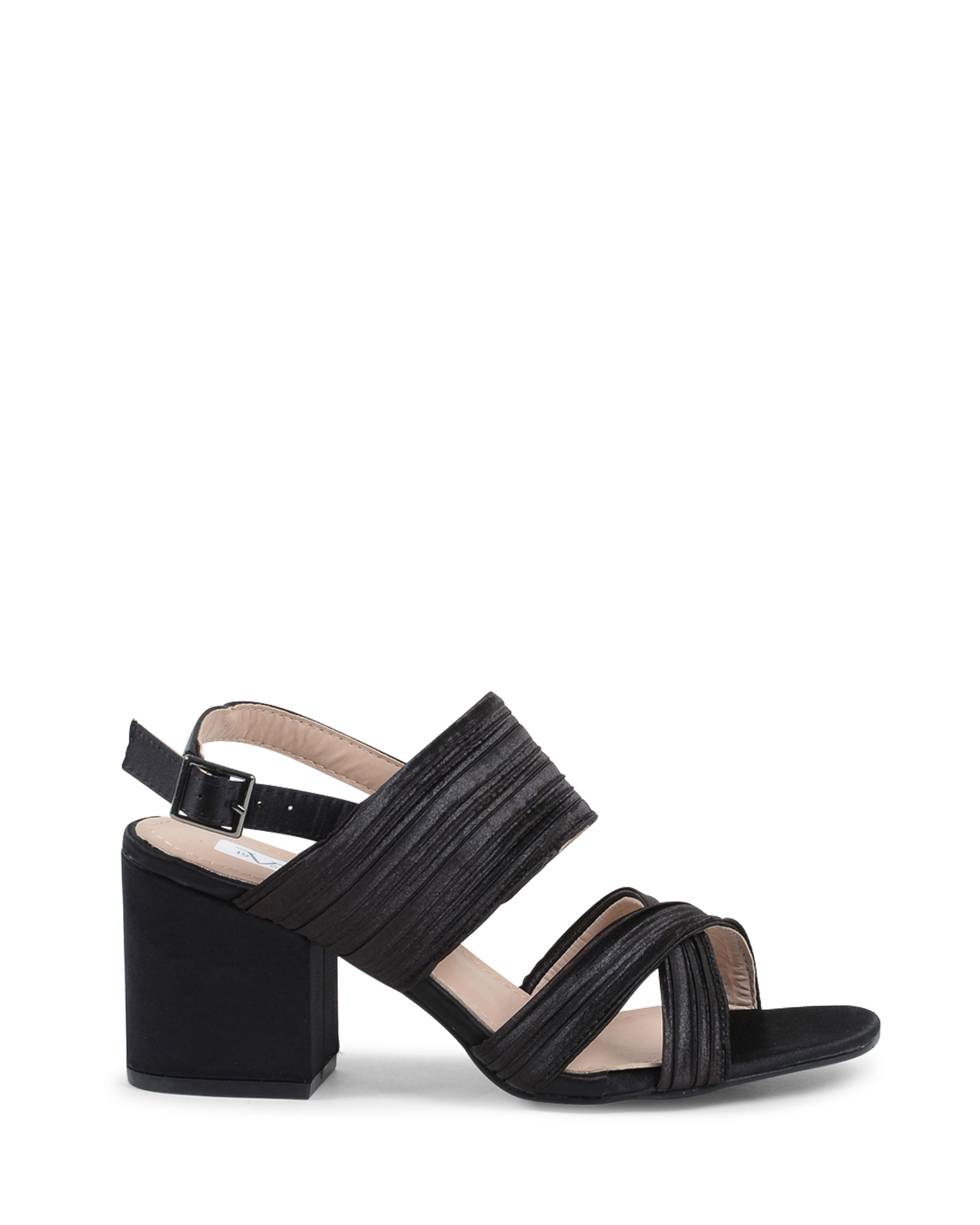19V69 Italia Sandalia de tira trasera para mujer Negra V31 NEGRO