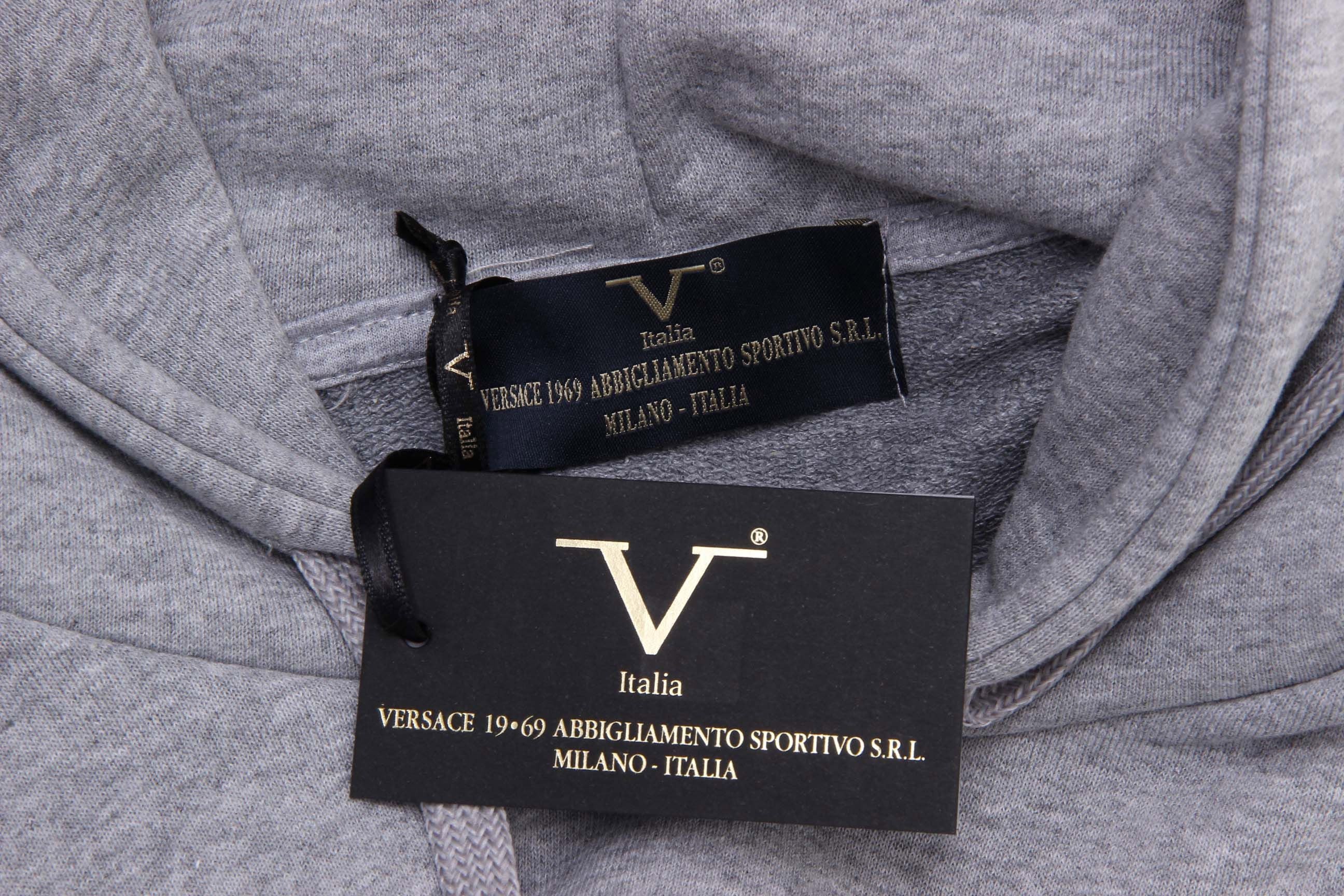 Sudadera con capucha V 1969 Italia para hombre ART. 4467 GRIS CLARO