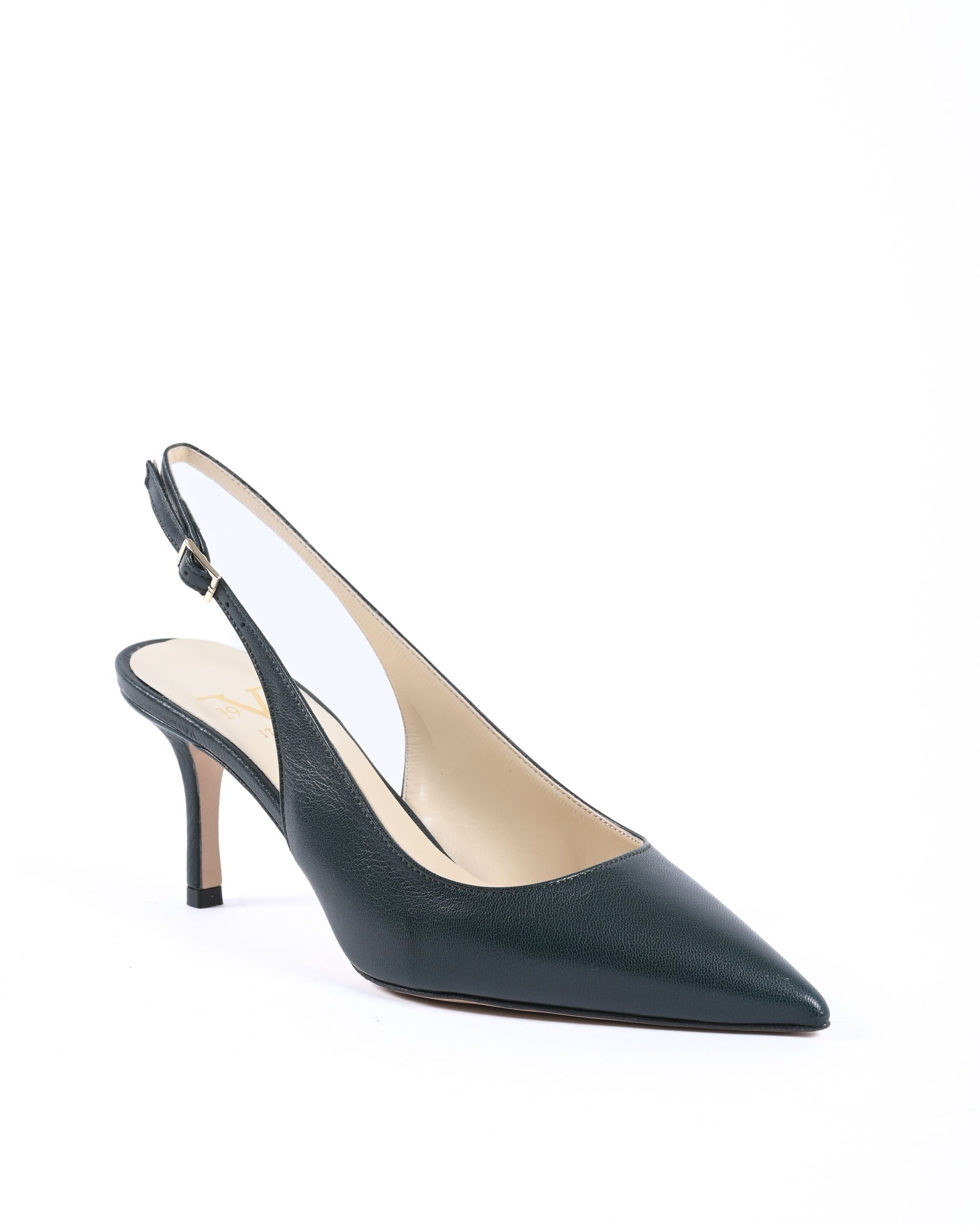 19V69 Italia Sandalia de tacón para mujer Verde oscuro CHA65 VERDE MÁRMOL