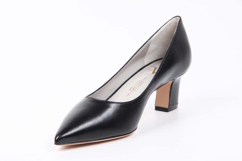 V 1969 Italia Zapatos de salón con tacón bajo para mujer 5534 LID55 PE ELIOS15NE CAPRETTO ELIOS NERO