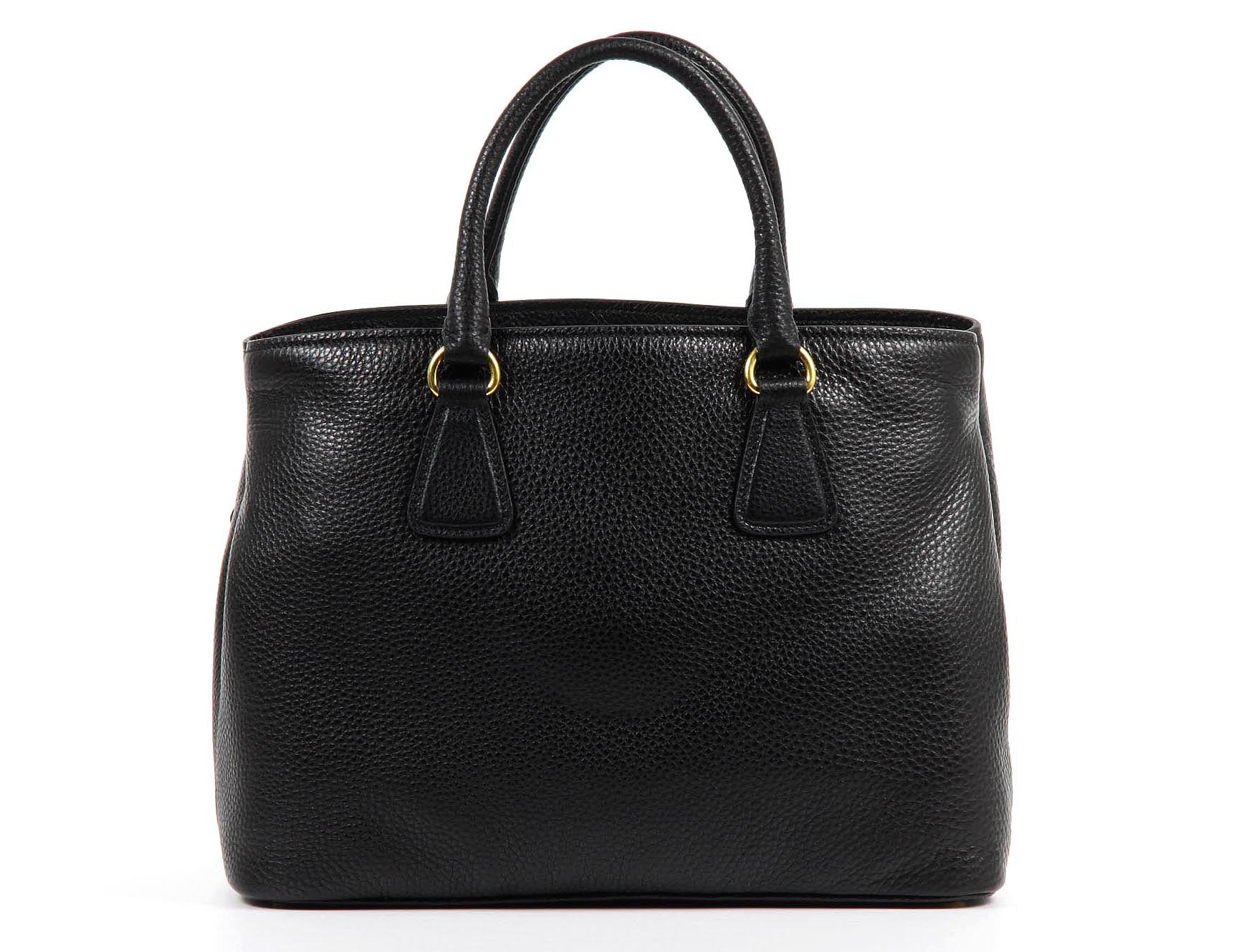 Bolso de compras Prada BN2794 Nero Vitello Daino