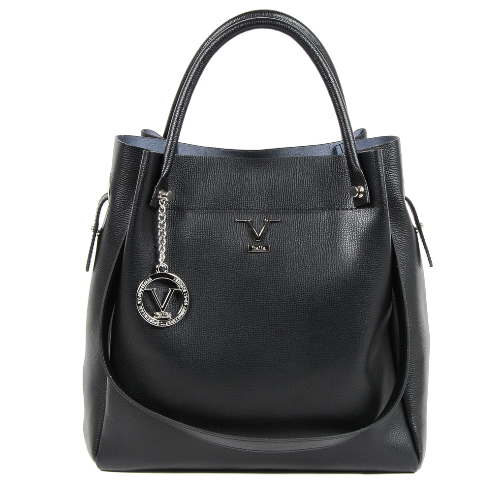 Bolso de mano para mujer V 1969 Italia negro ALESSIA