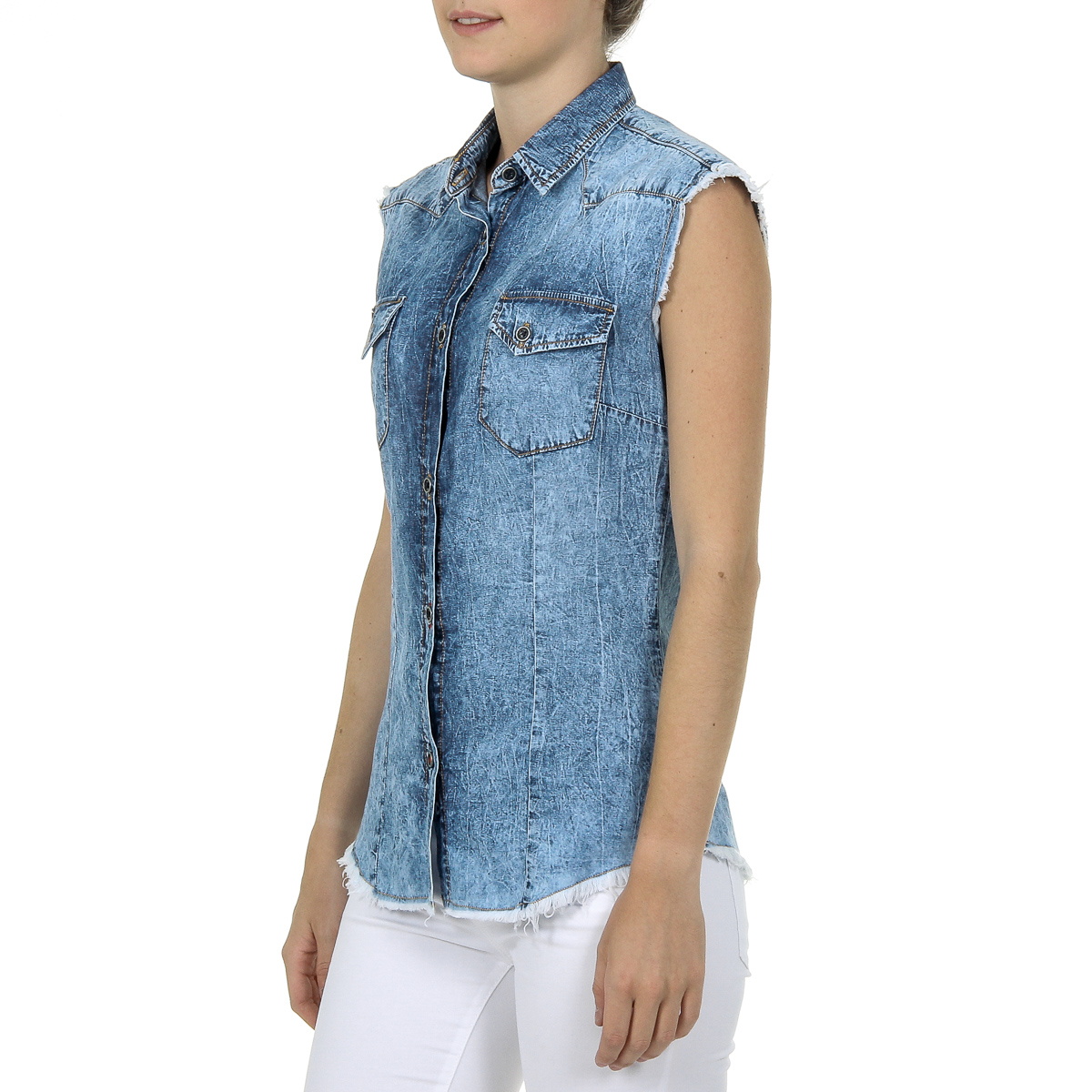 Camisa vaquera sin mangas para mujer Andrew Charles CAMILIA