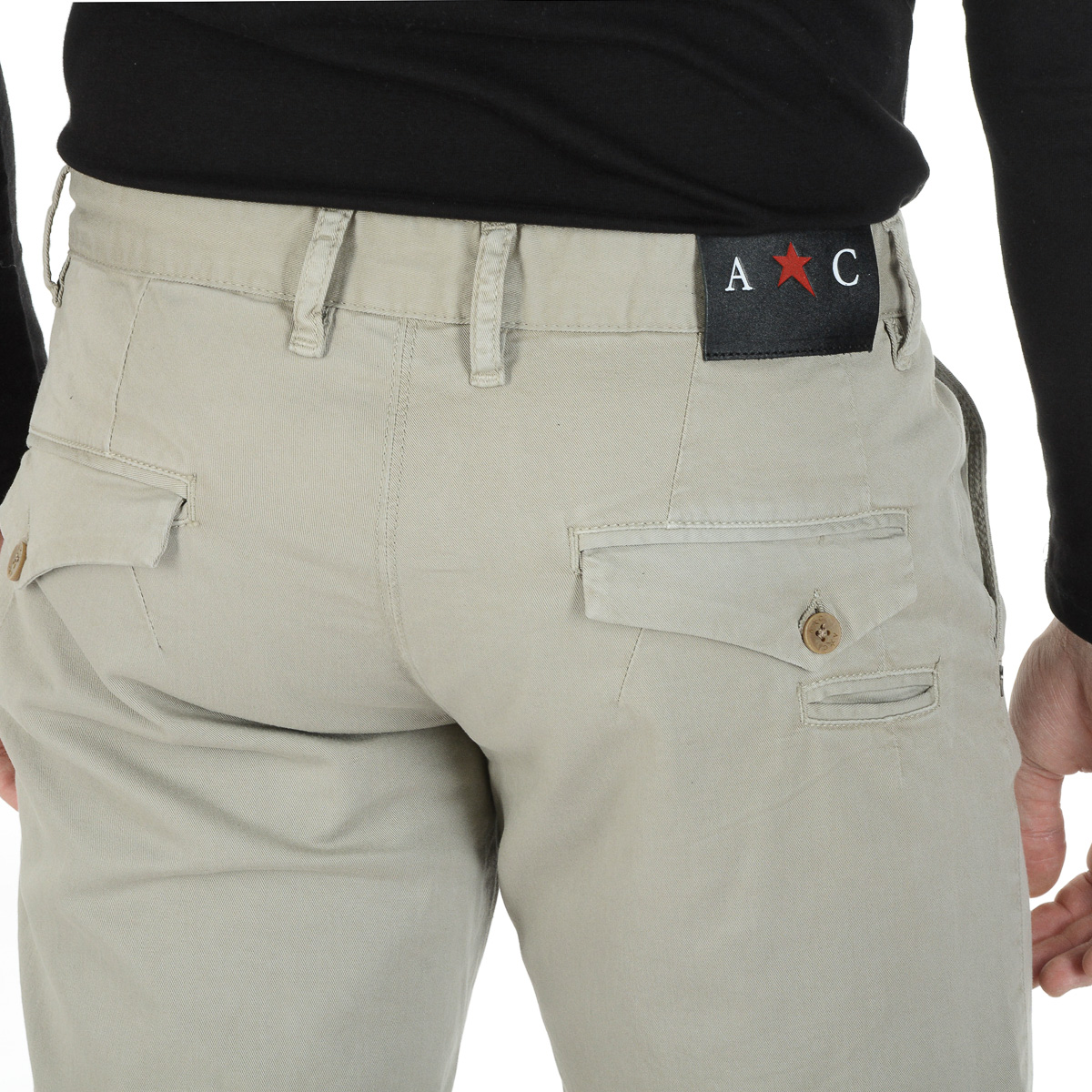 Pantalones cortos para hombre Andrew Charles color topo SADECK