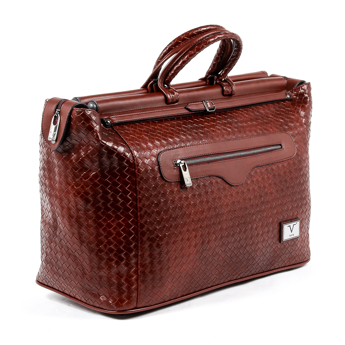 Bolso de mano para hombre V 1969 Italia rojo oscuro GARY