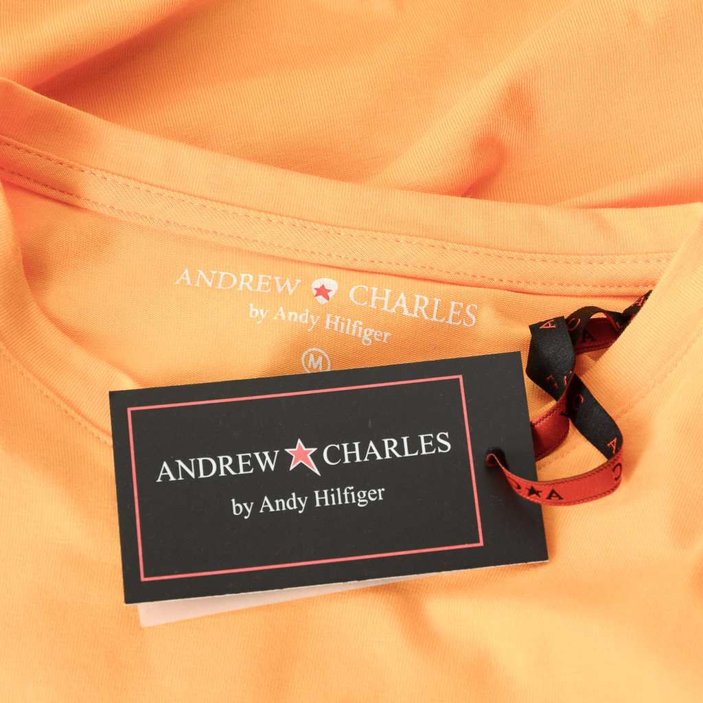 Camiseta Andrew Charles para hombre, manga corta, cuello redondo, amarilla, KEITA