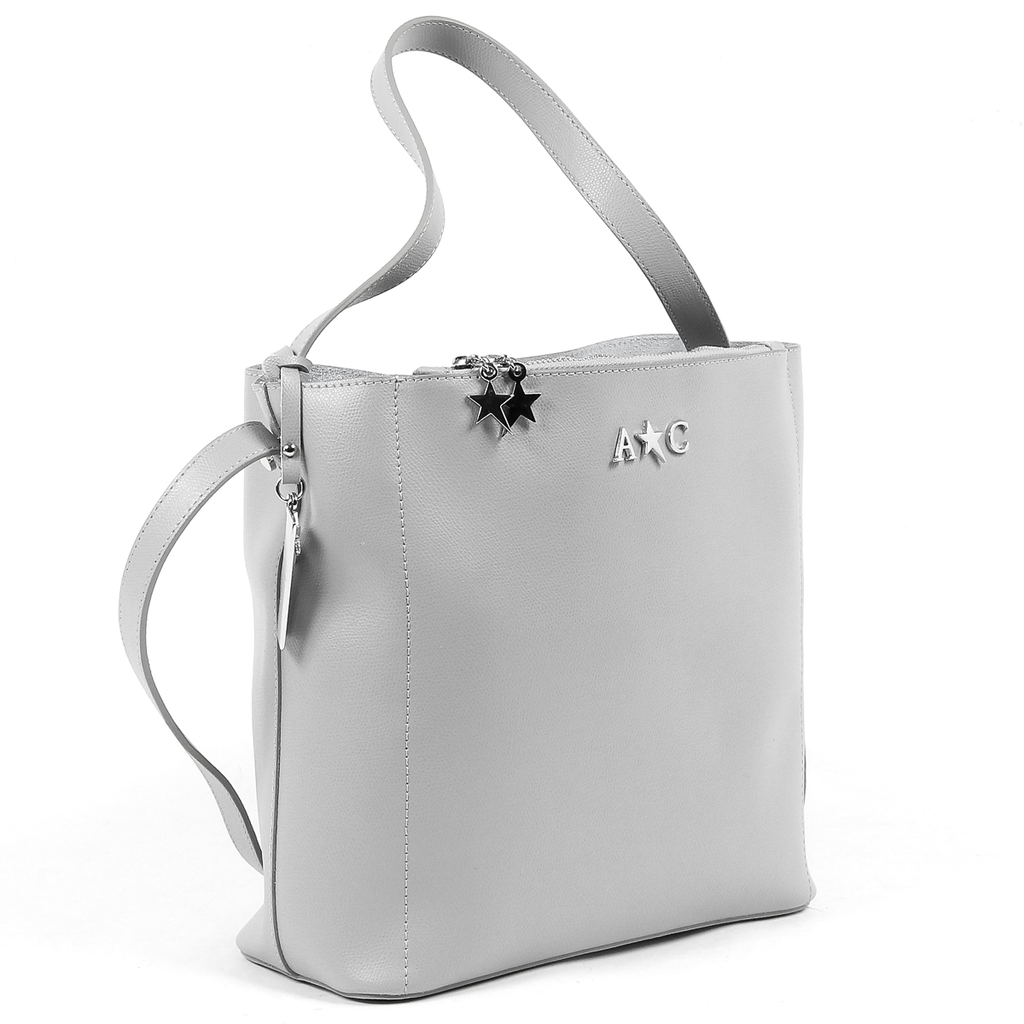Andrew Charles Womens Handbag Grey KYLA