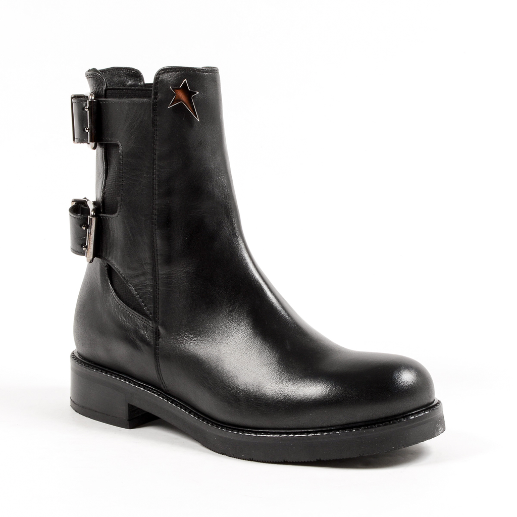 Andrew Charles Womens Short Boot Black LINDA