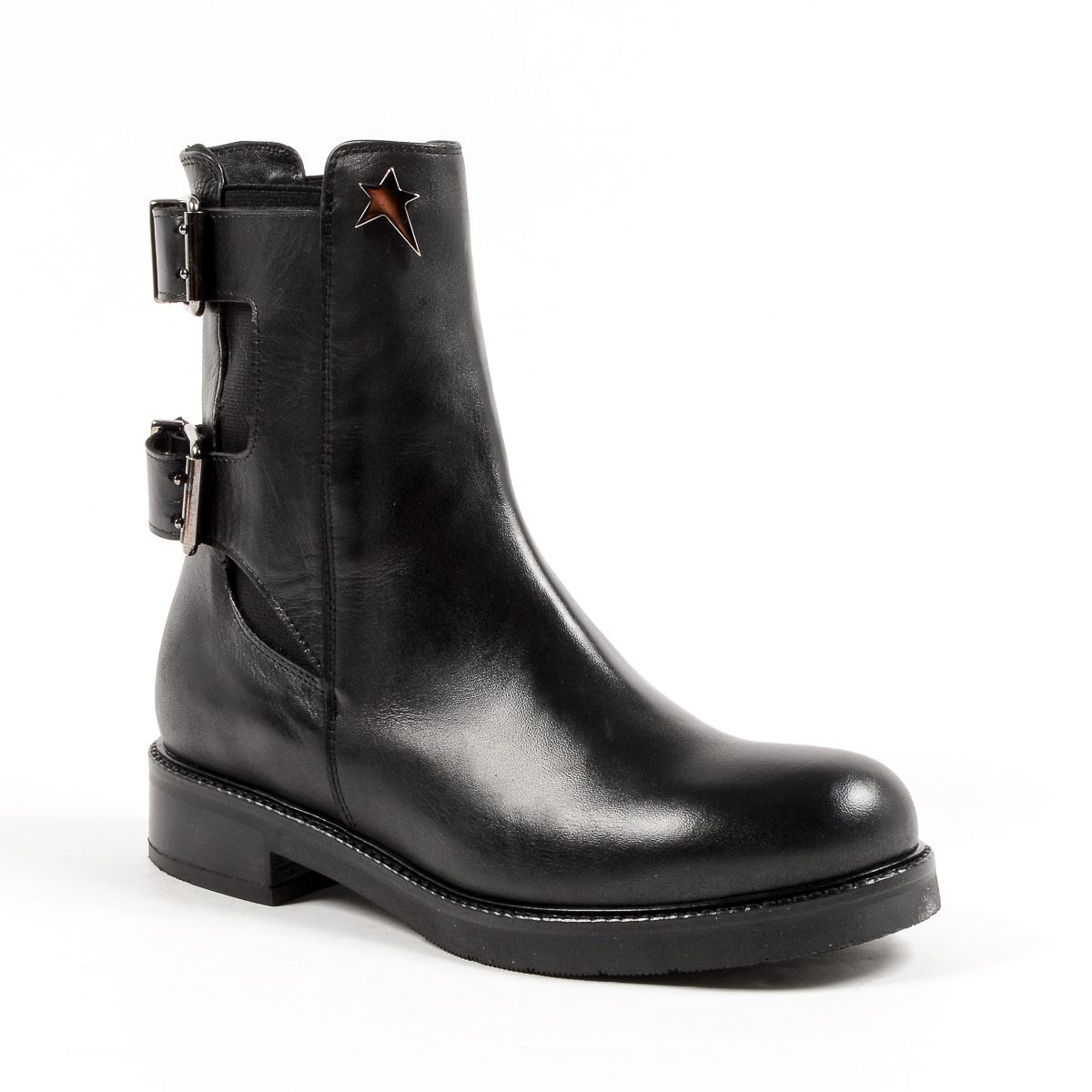 Andrew Charles Womens Short Boot Black LINDA