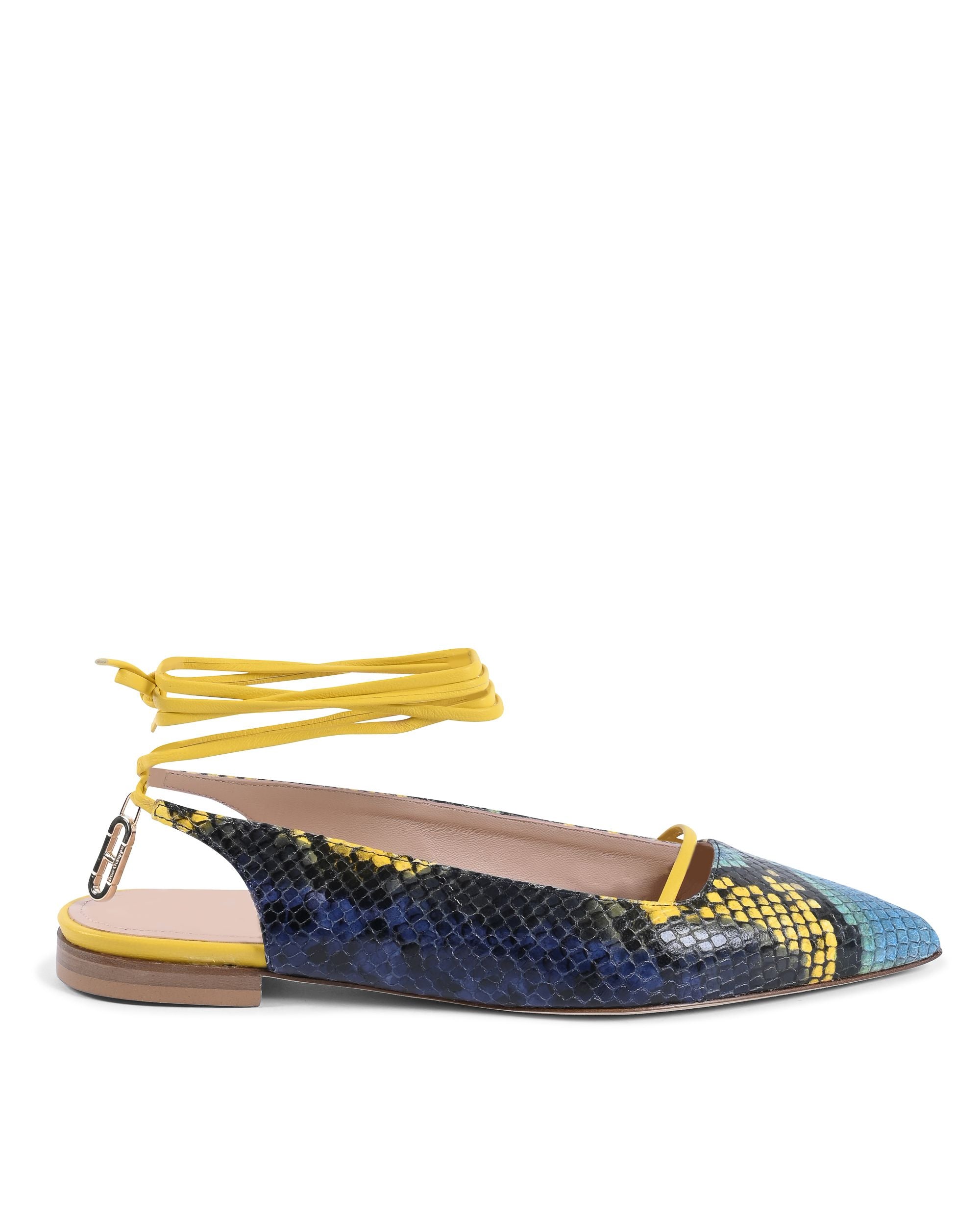 Brenda Flat Python - Azul/Amarillo 