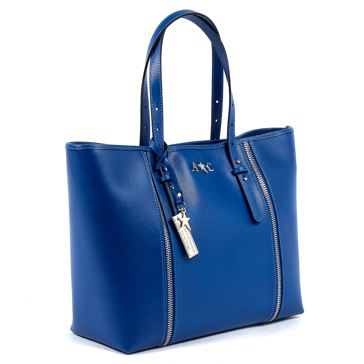 Andrew Charles Womens Handbag Blue ETHEL