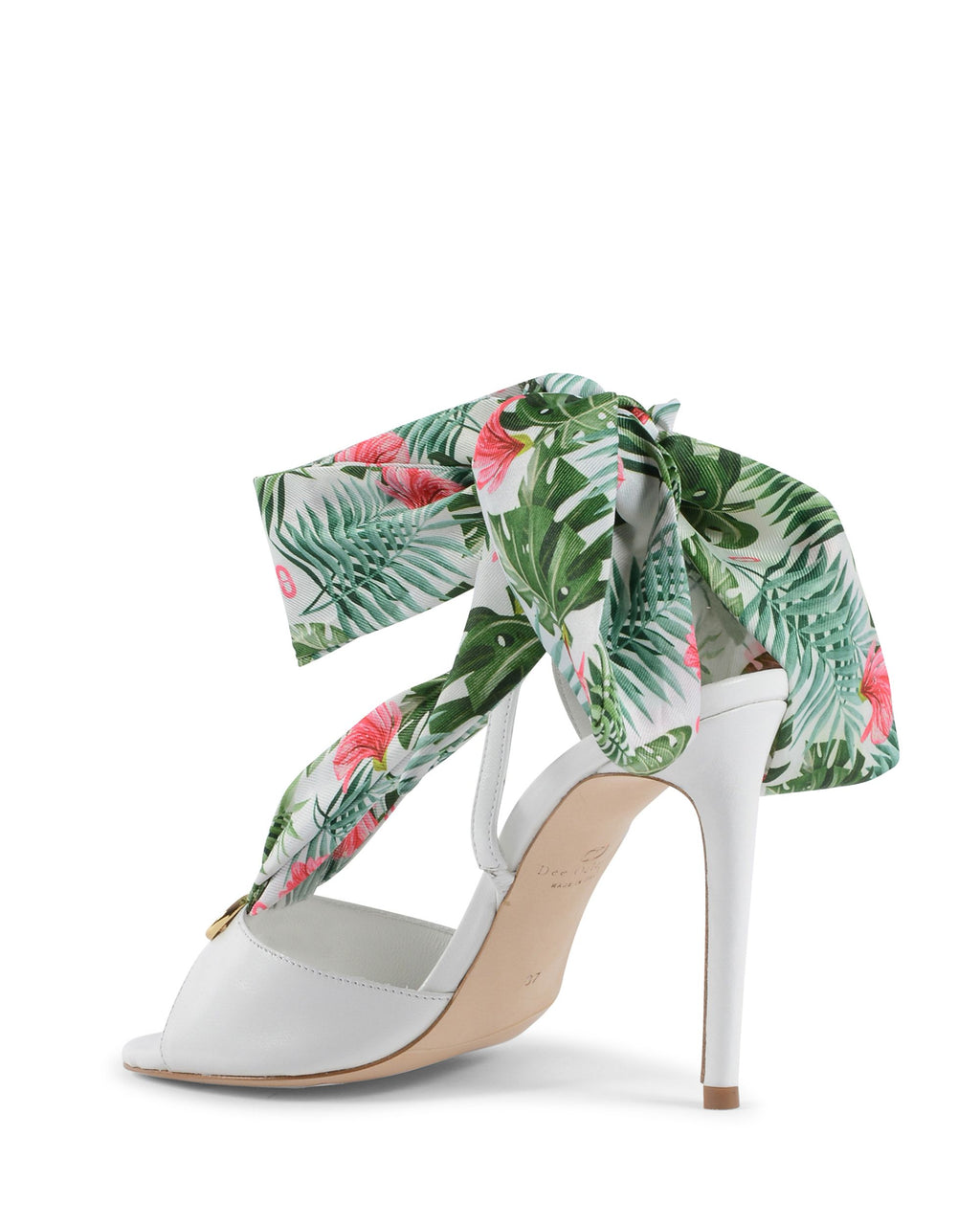 Tacón estampado de seda Evelyn