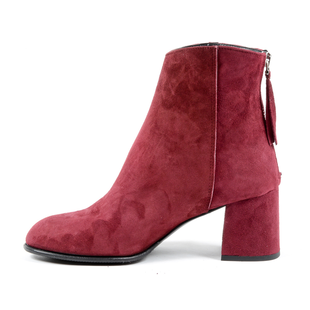 Andrew Charles Womens Heeled Ankle Boot Bordeaux LINDA