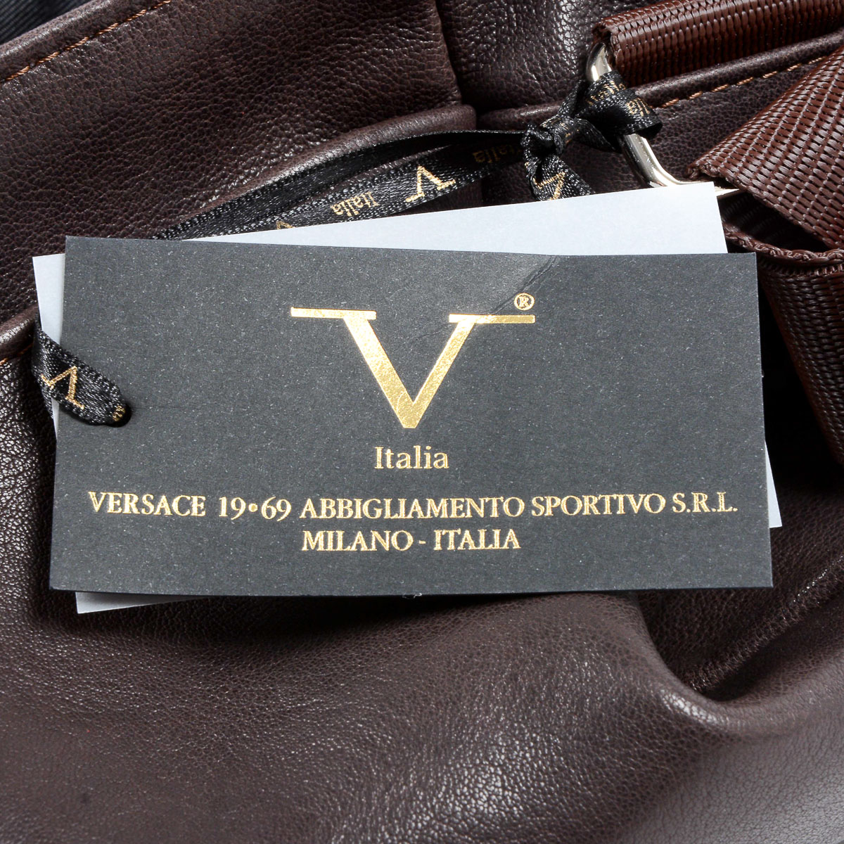 Bolso de hombre V 1969 Italia marrón MOSCA