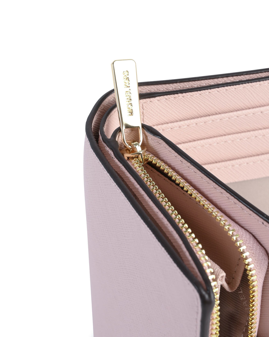 Cartera mediana plegable con diseño de grano cruzado de Michael Kors 35F7GTVF2L PWD BLSH