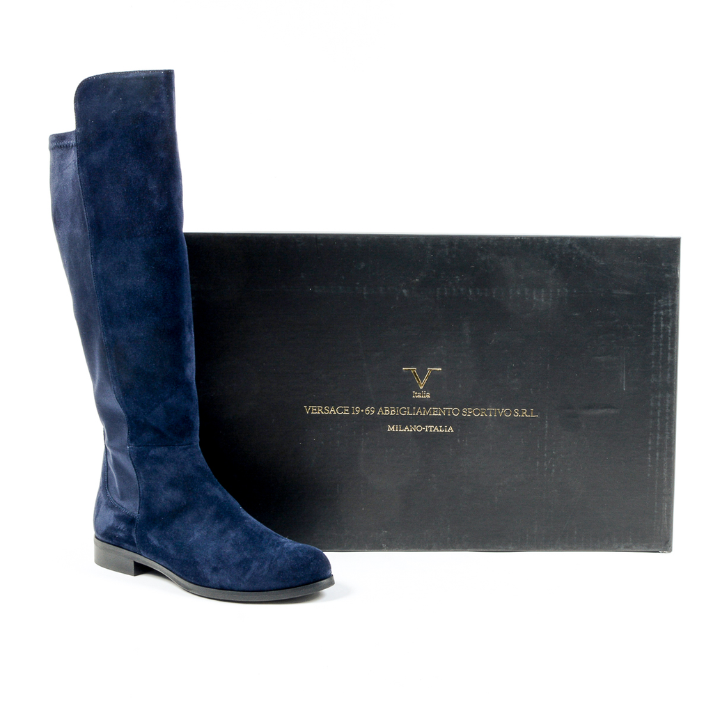 V 1969 Italia Womens High Boot Blue GRAPE