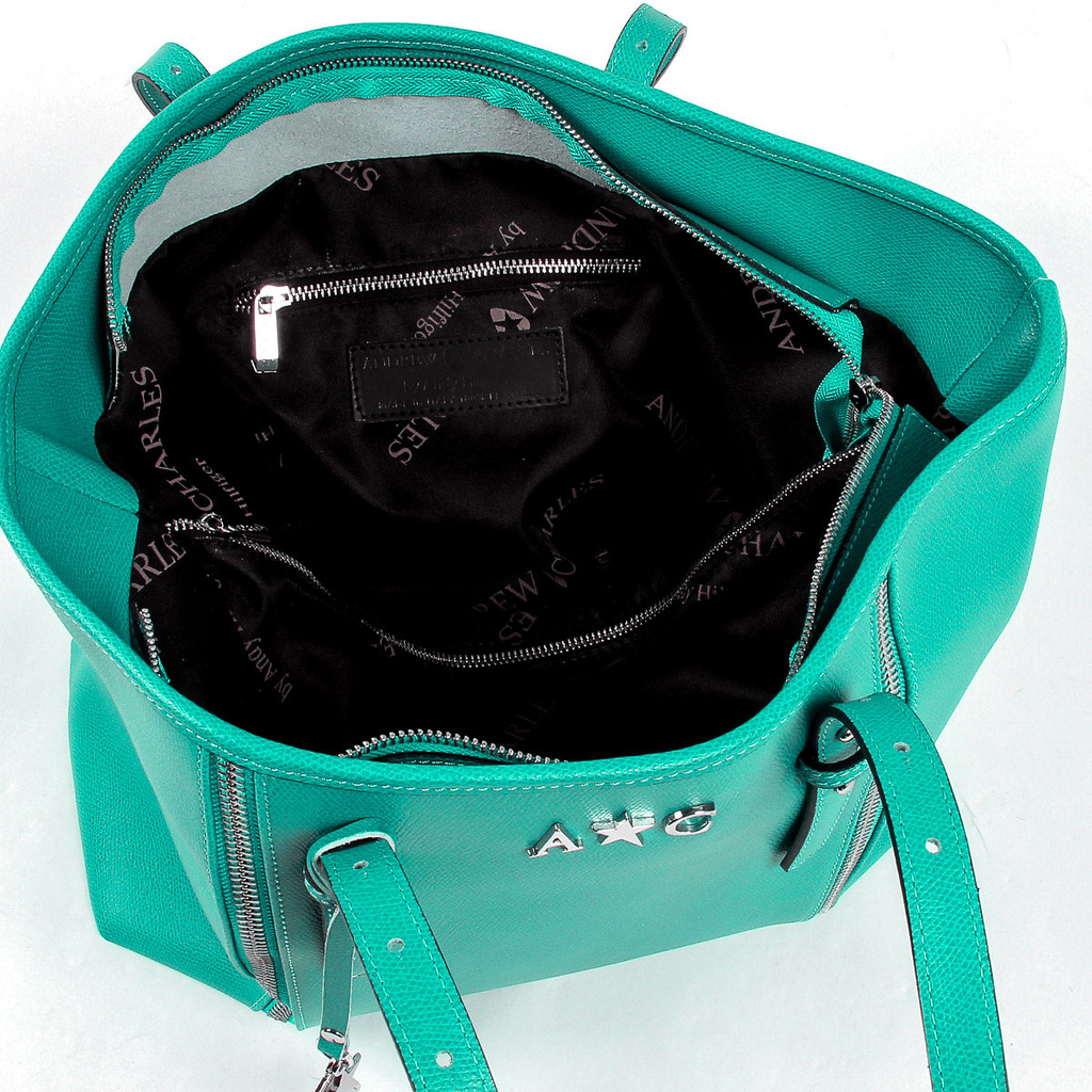 Andrew Charles Womens Handbag Green ETHEL