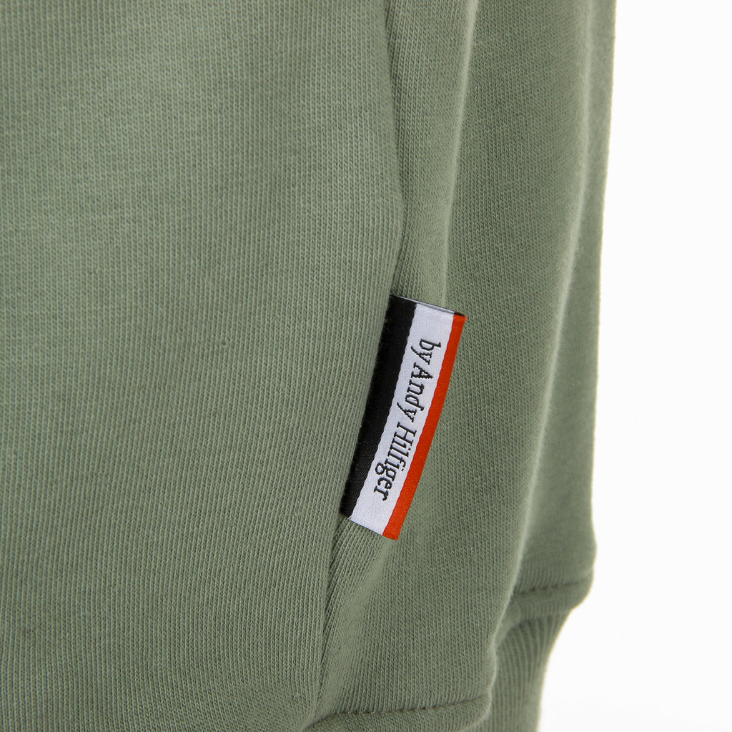 Sudadera con capucha Andrew Charles para hombre con cremallera, manga larga, cuello redondo, verde FELA