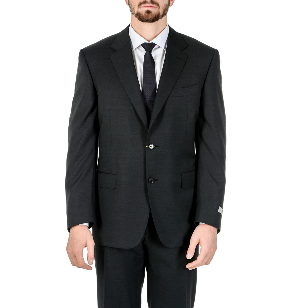 Canali Mens Suit Long Sleeves Black