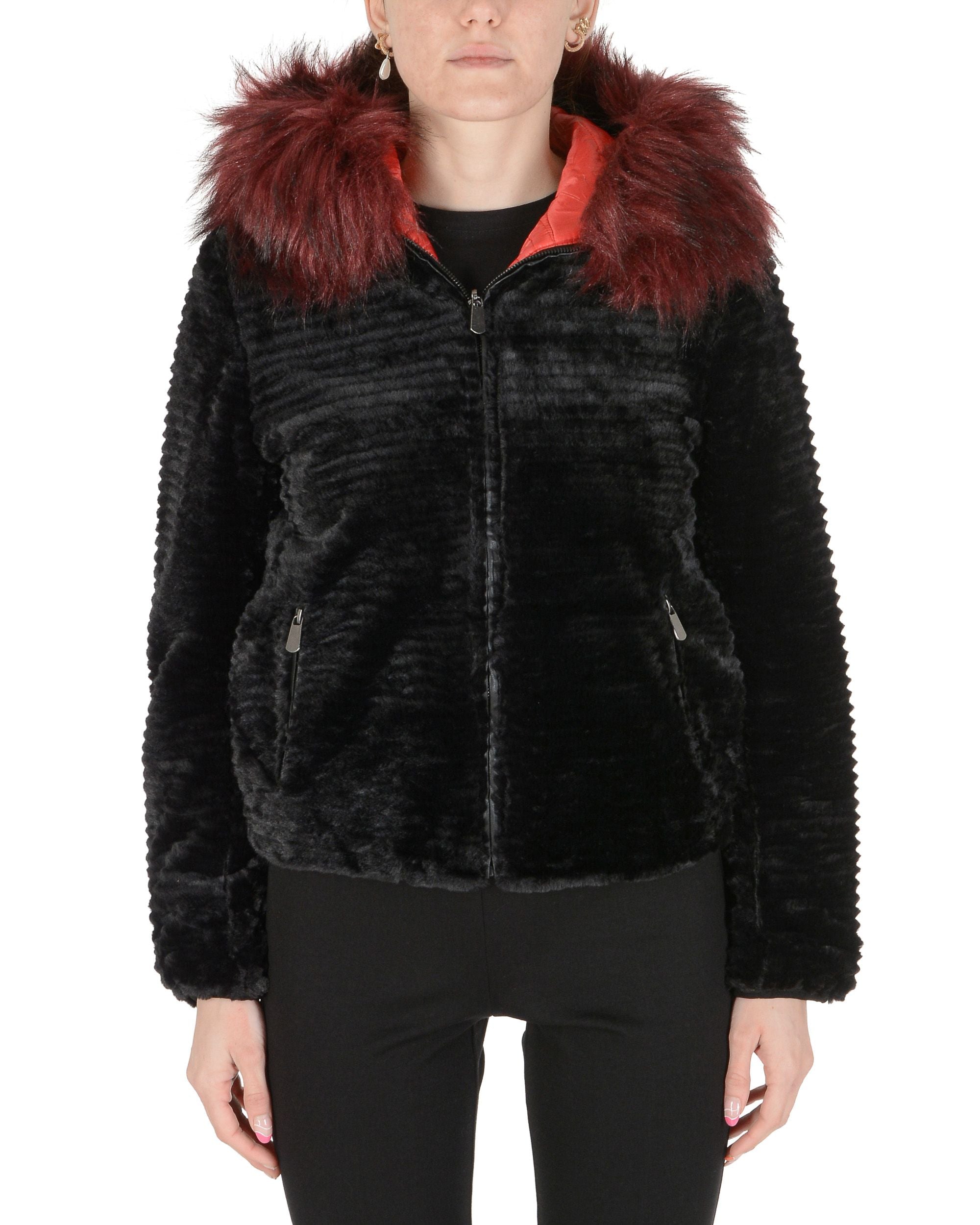 19V69 Italia Chaqueta de mujer Negro Burdeos ARIA NEGRO BURDEOS