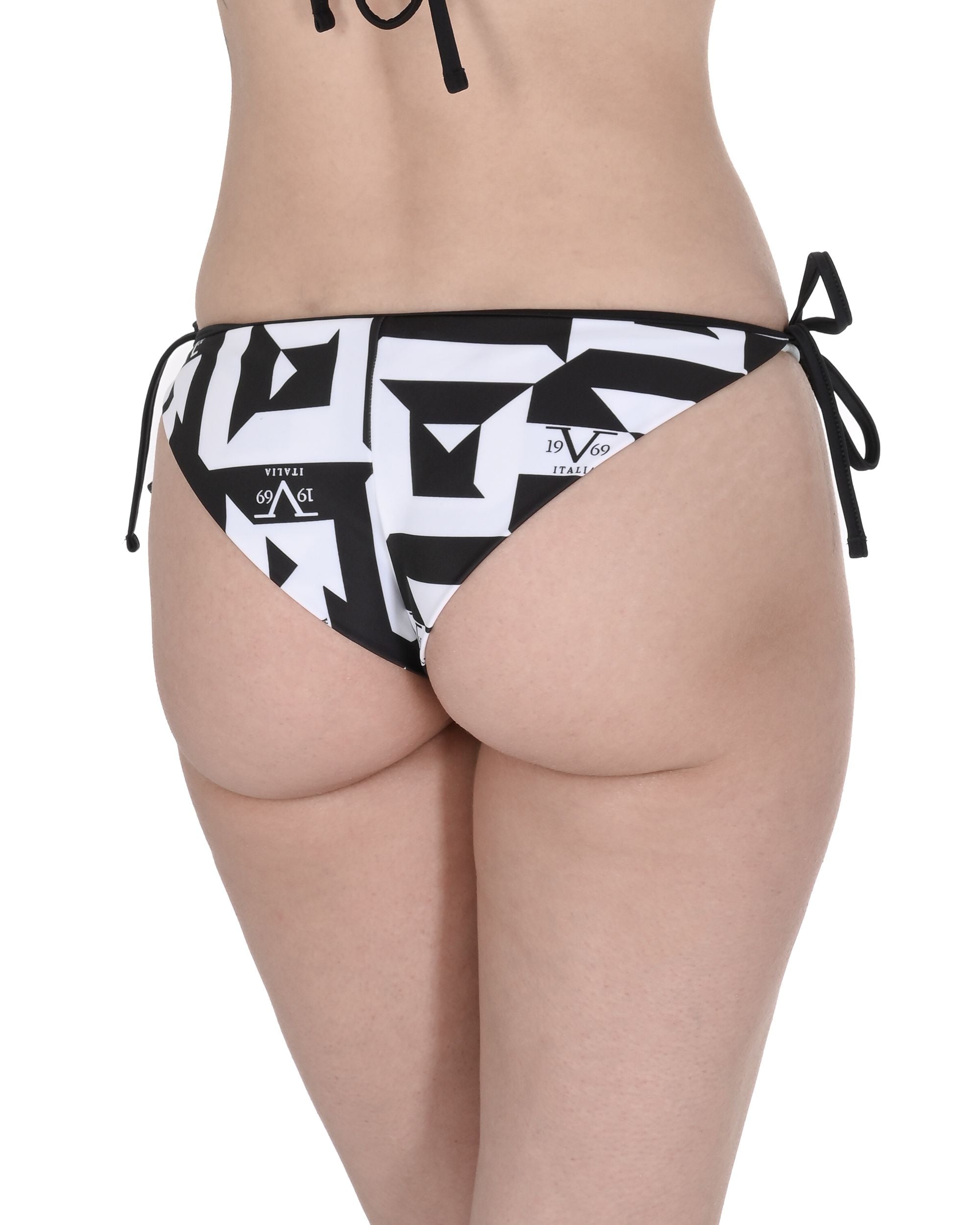 19V69 Italia Womens Swimwear Bottom VSC1WBT06 BLACK WHITE