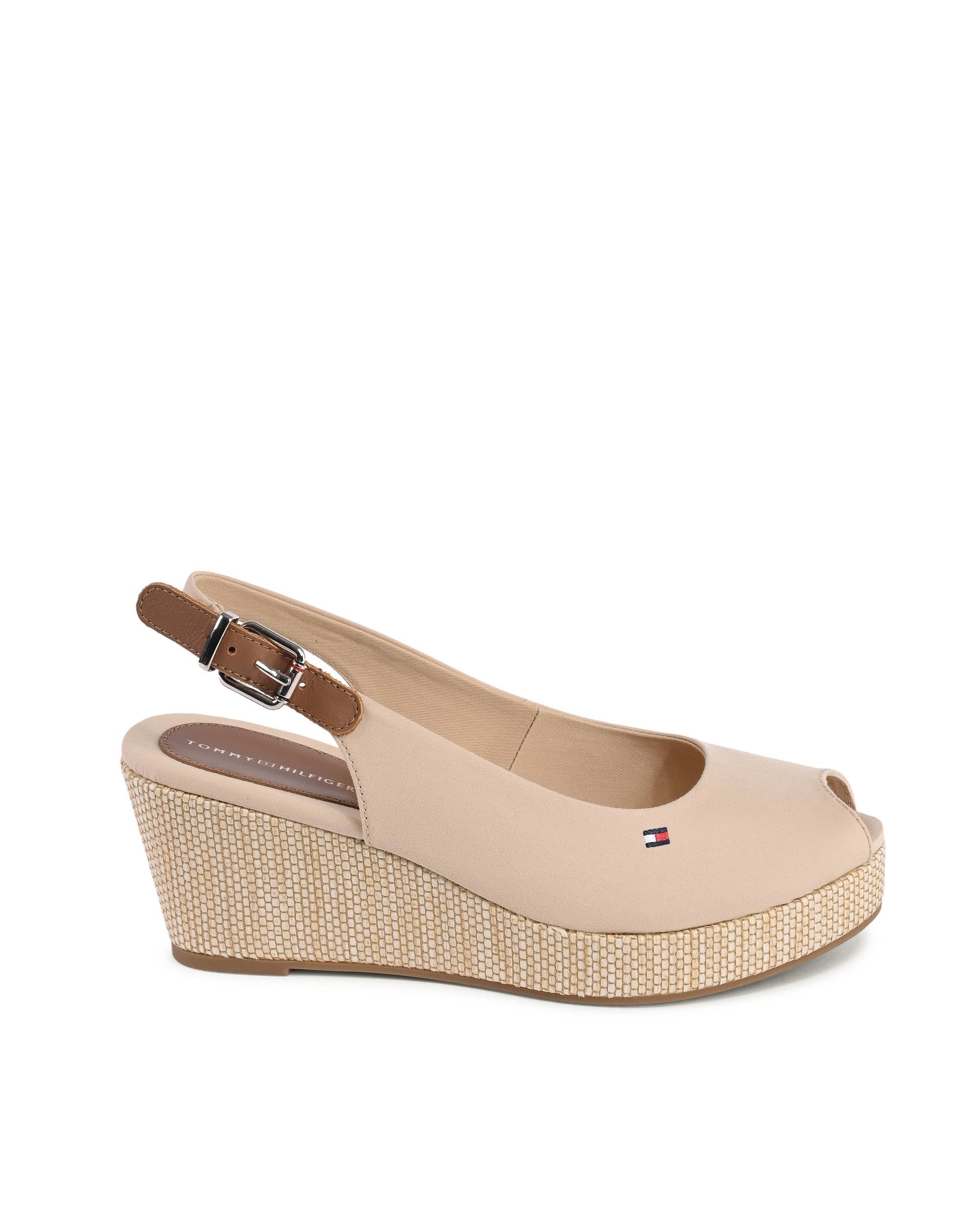Tommy Hilfiger - Sandalias de cuña para mujer, color beige, FW0FW04788ACR