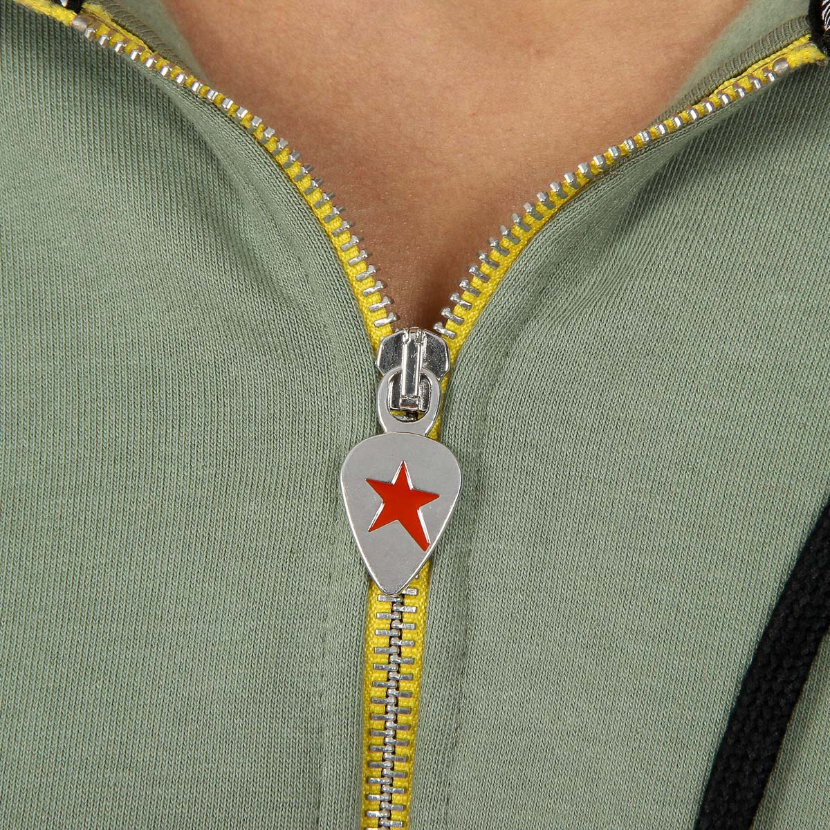 Sudadera con capucha Andrew Charles para hombre con cremallera, manga larga, cuello redondo, verde FELA
